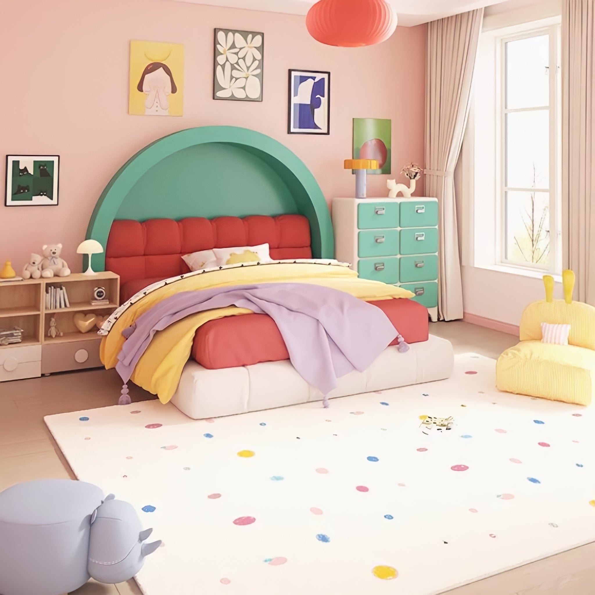 Colorful Painted Rug Carpet