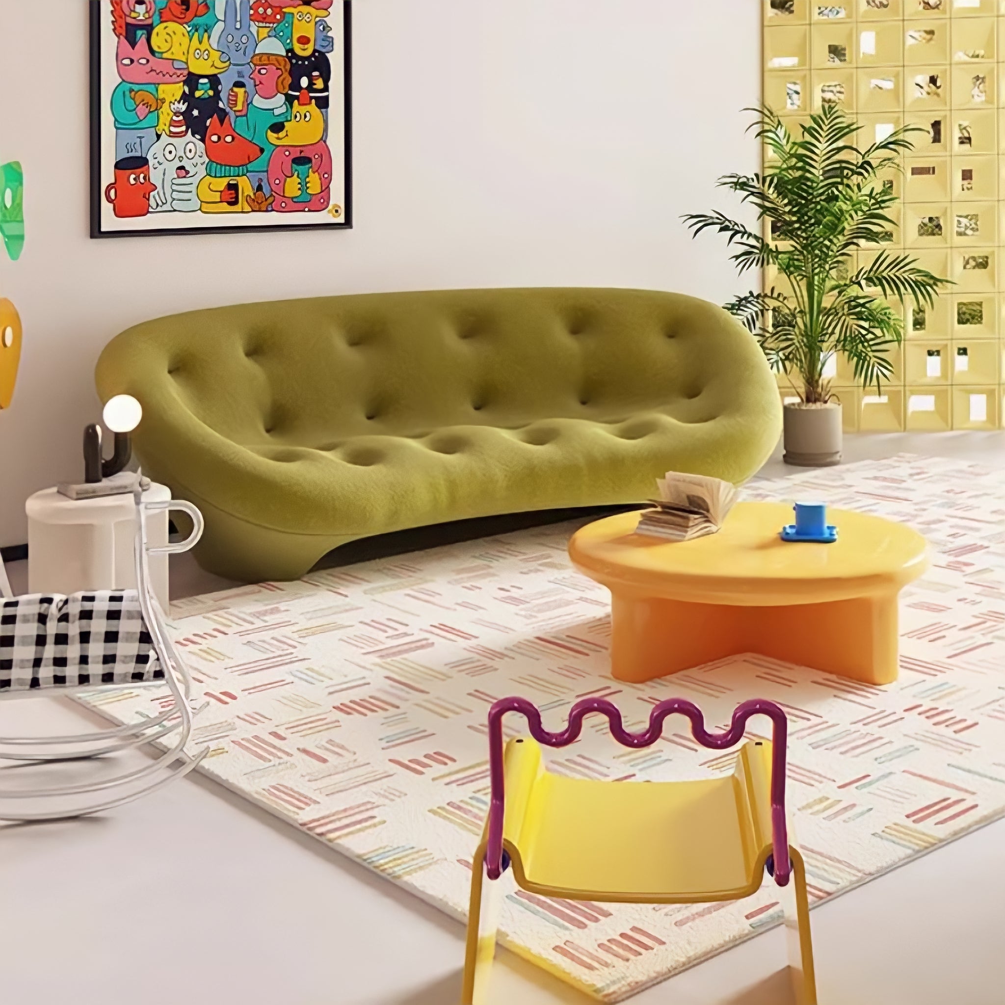 Colorful Painted Rug Carpet