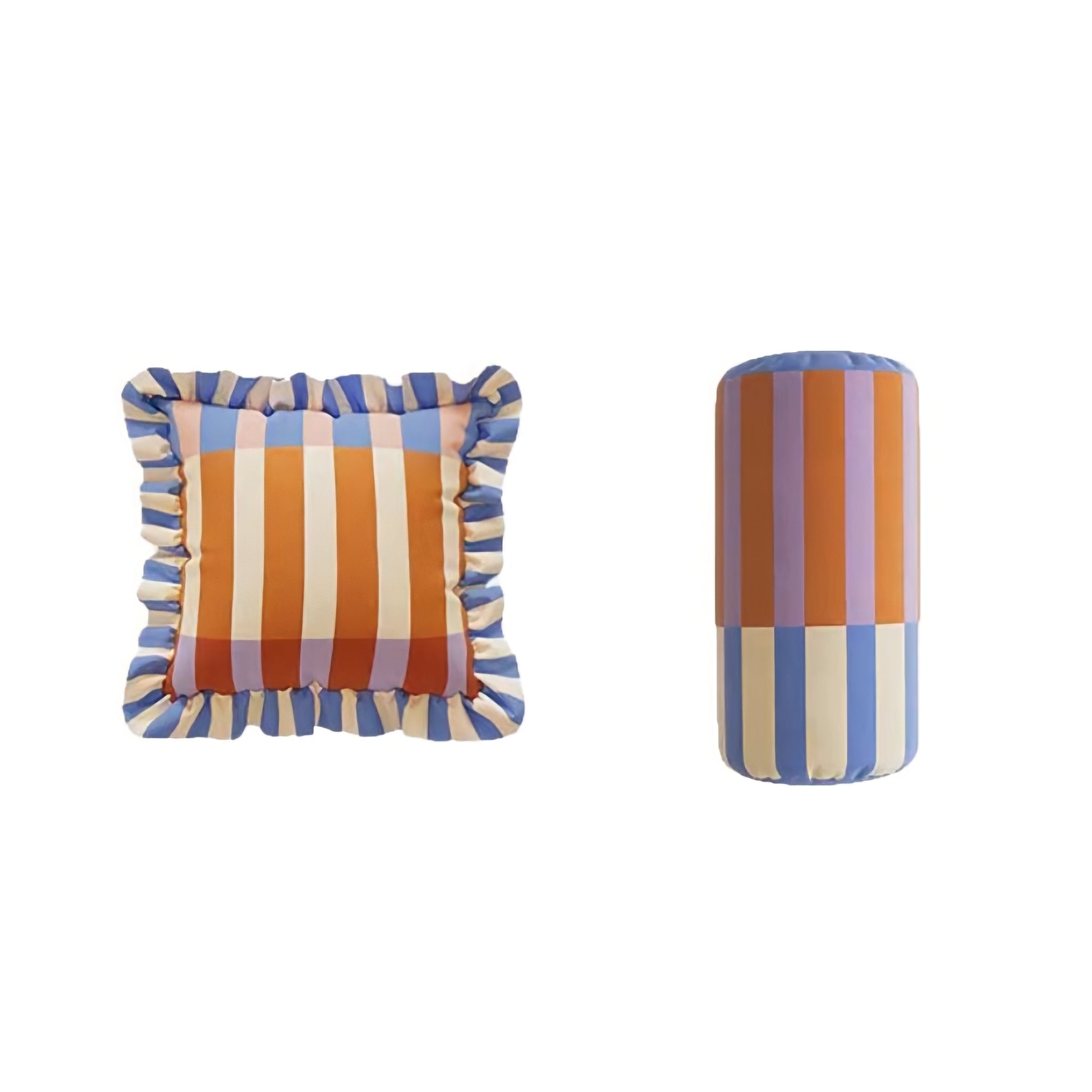 Colorful Striped Frill Cushion
