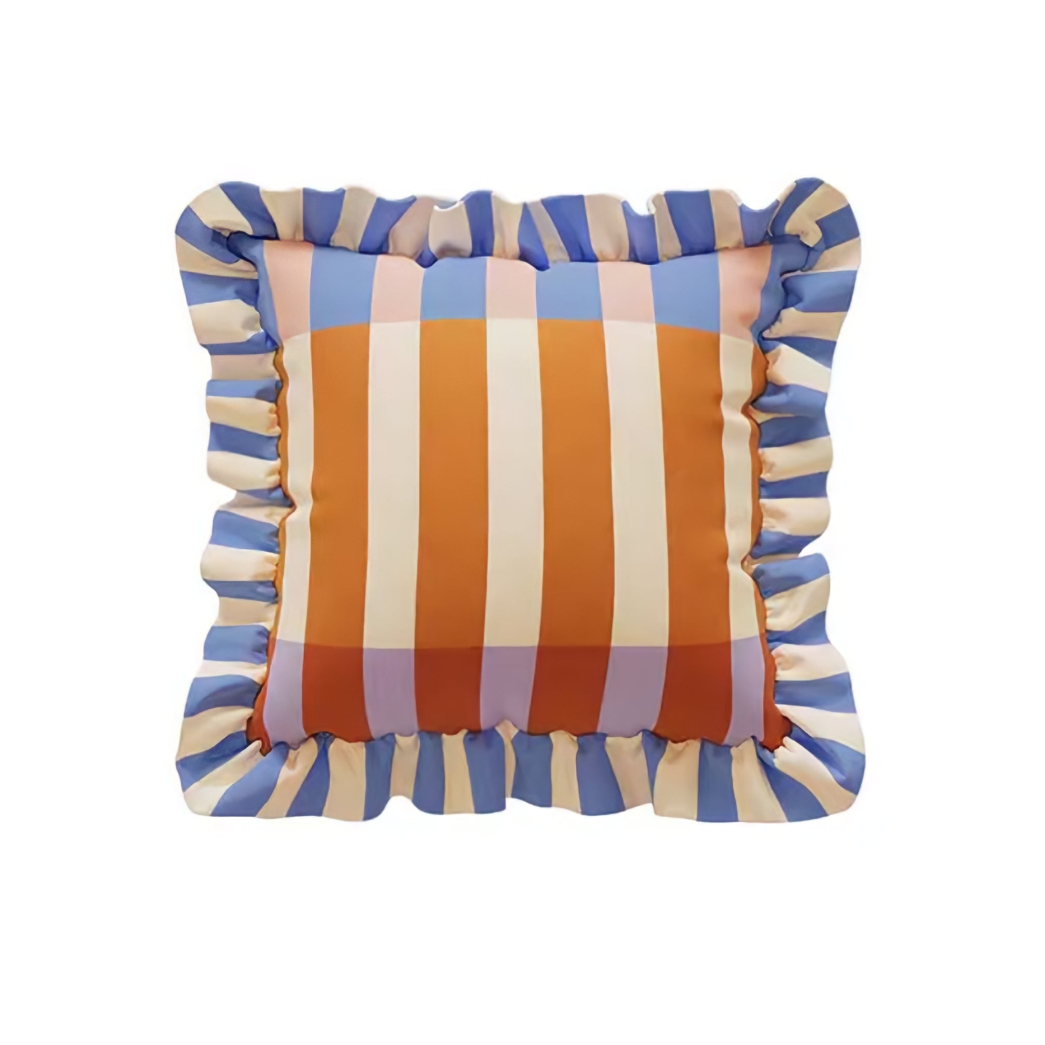 Colorful Striped Frill Cushion