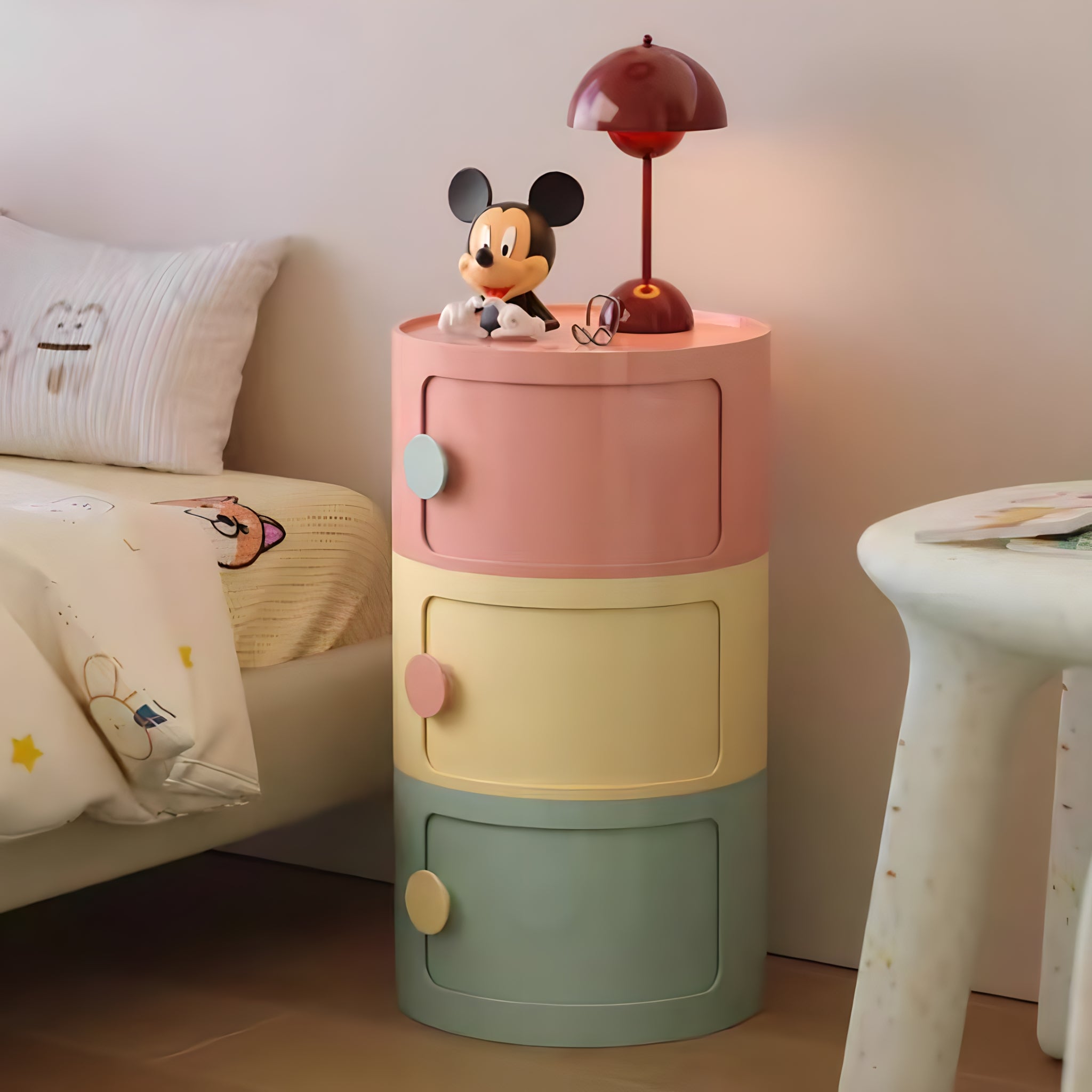 Macaron Color Round Module Cabinet
