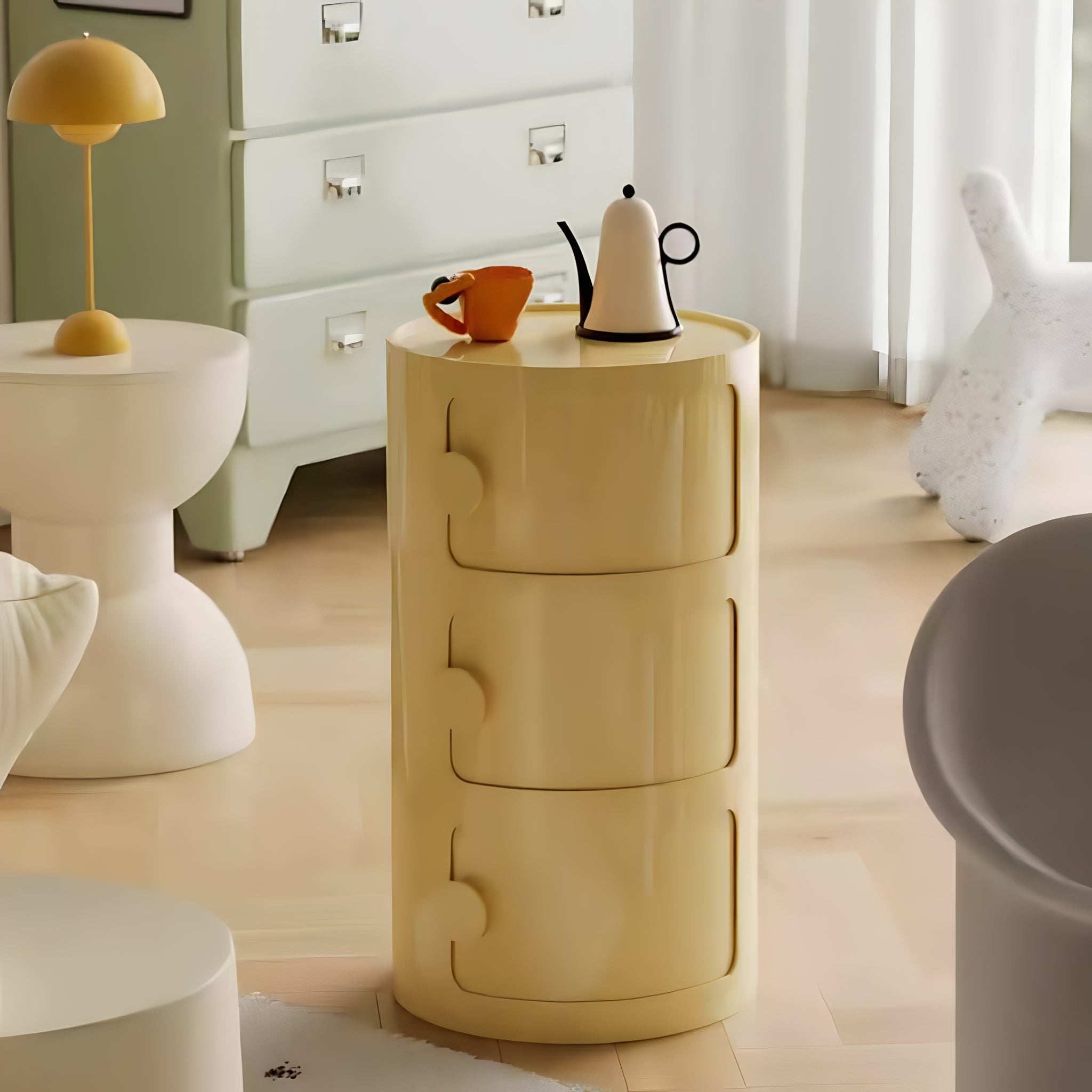 Macaron Color Round Module Cabinet