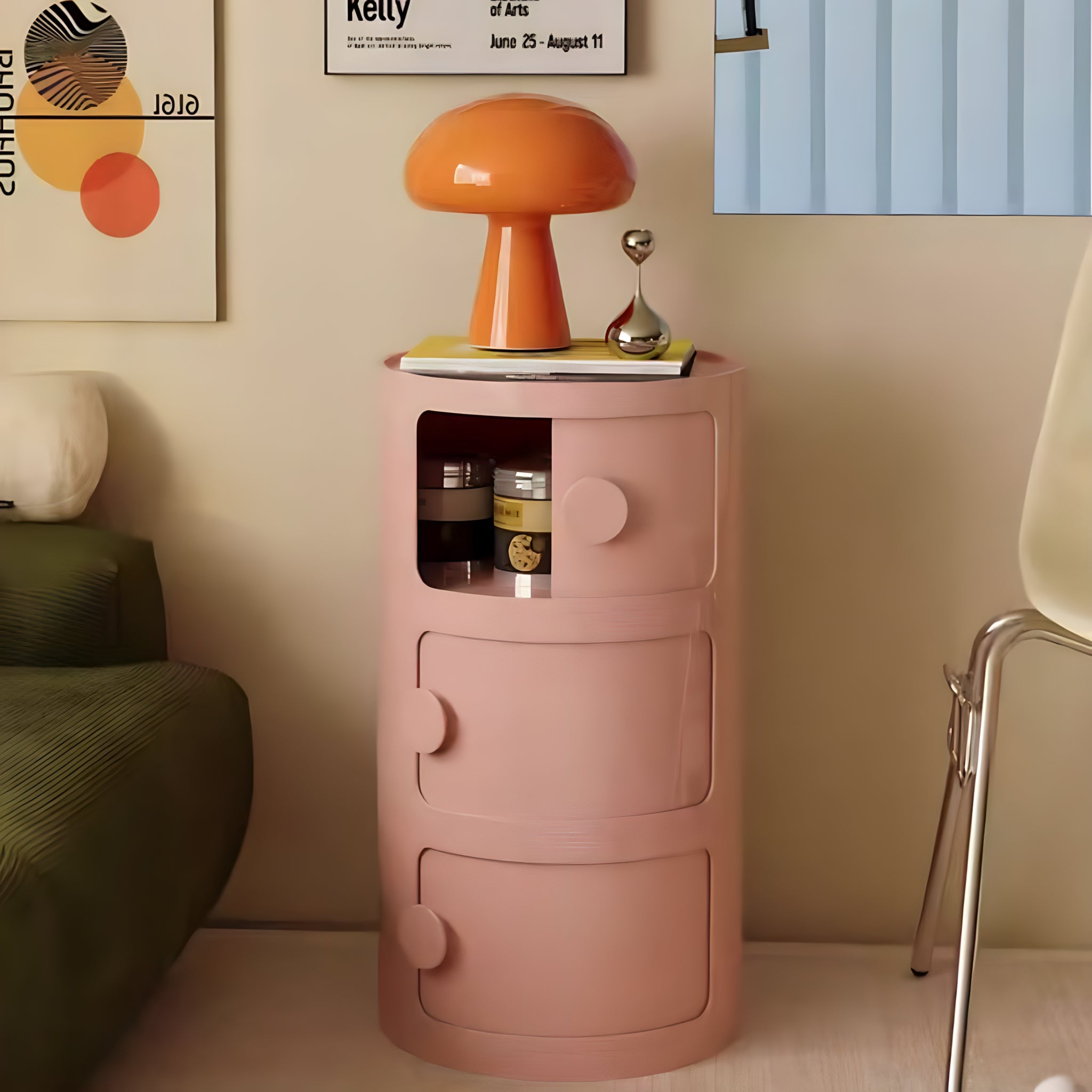 Macaron Color Round Module Cabinet