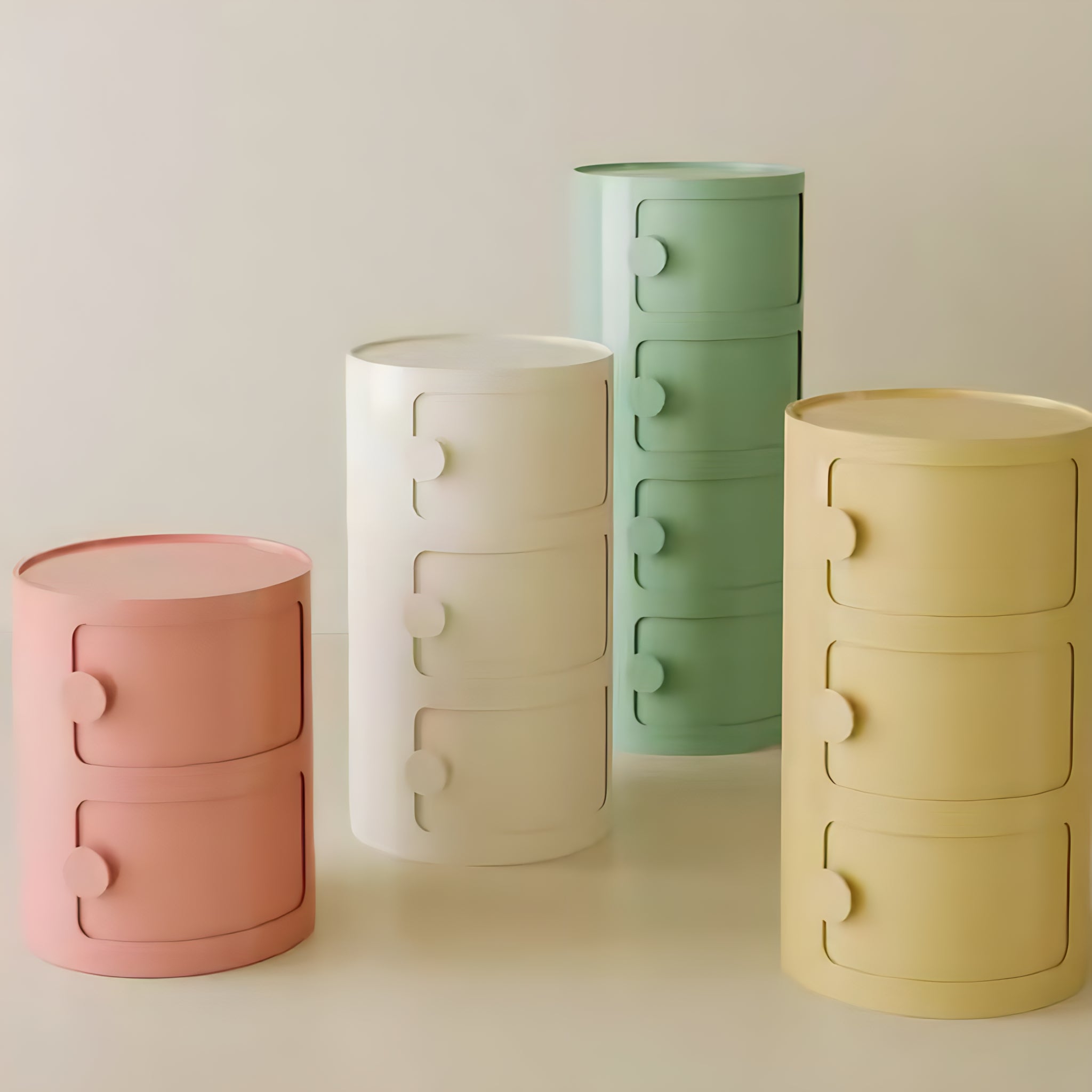 Macaron Color Round Module Cabinet