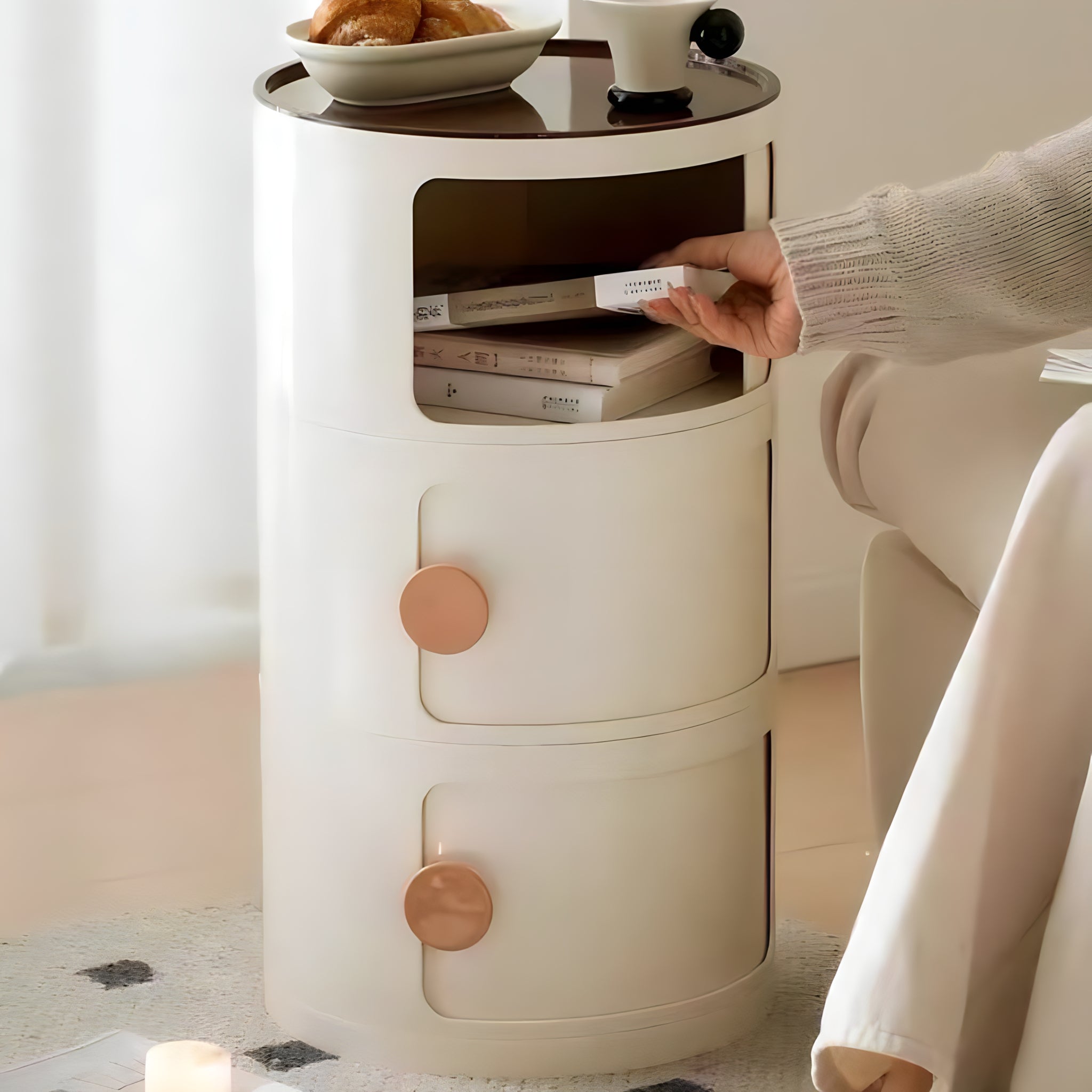 Macaron Color Round Module Cabinet