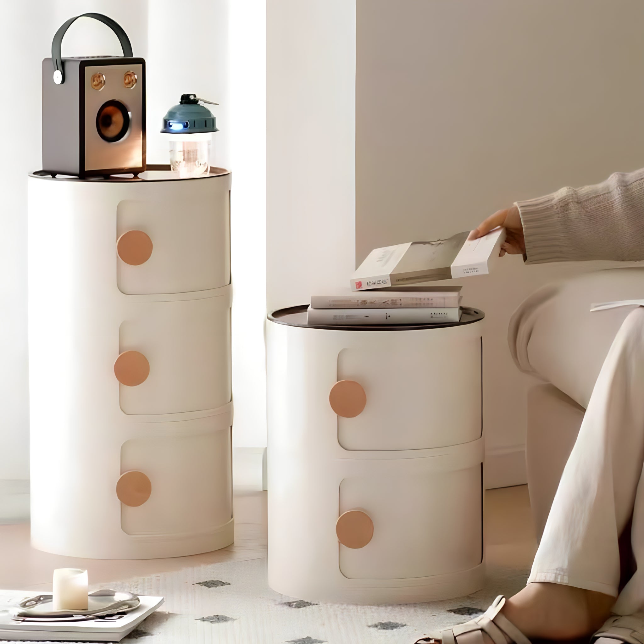 Macaron Color Round Module Cabinet