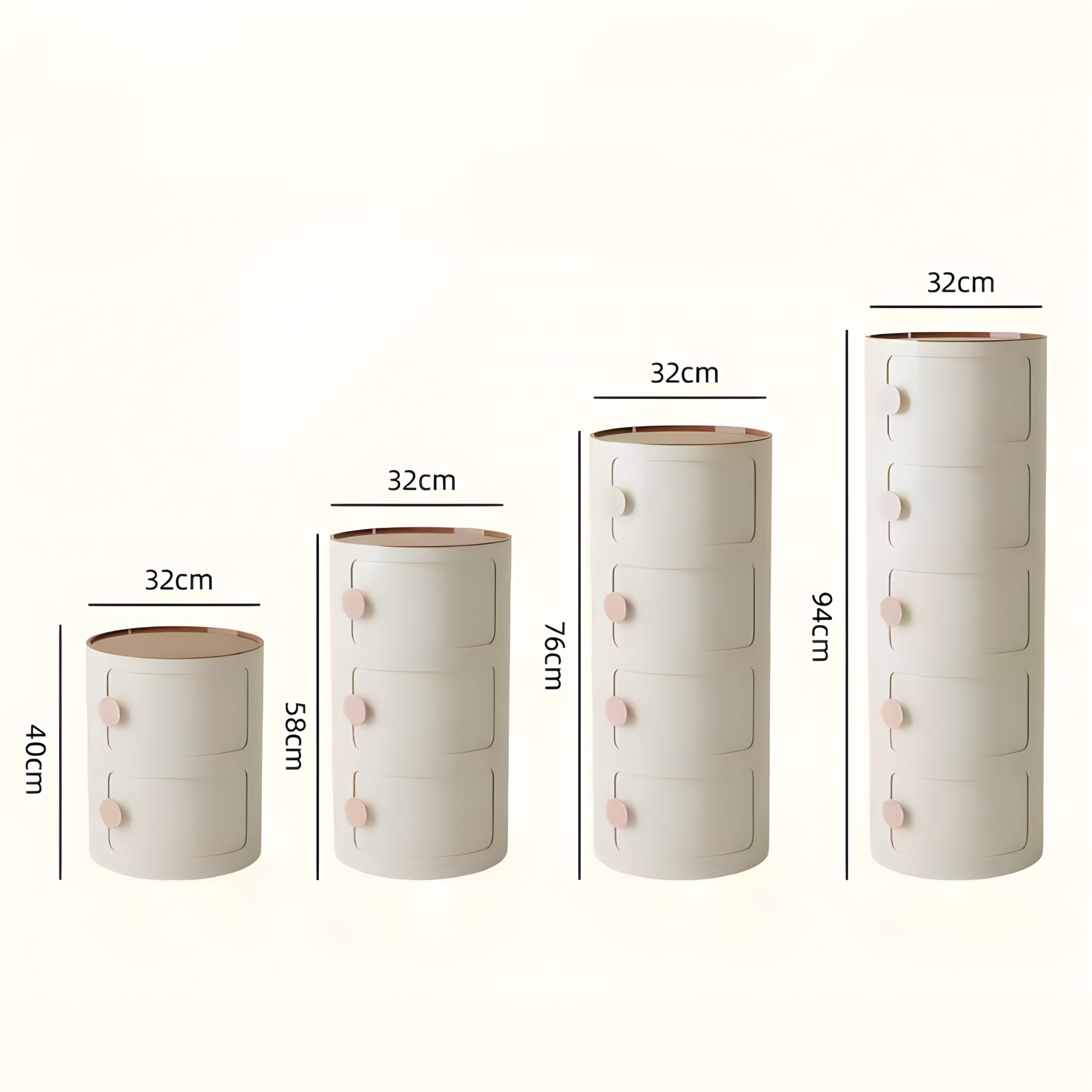 Macaron Color Round Module Cabinet