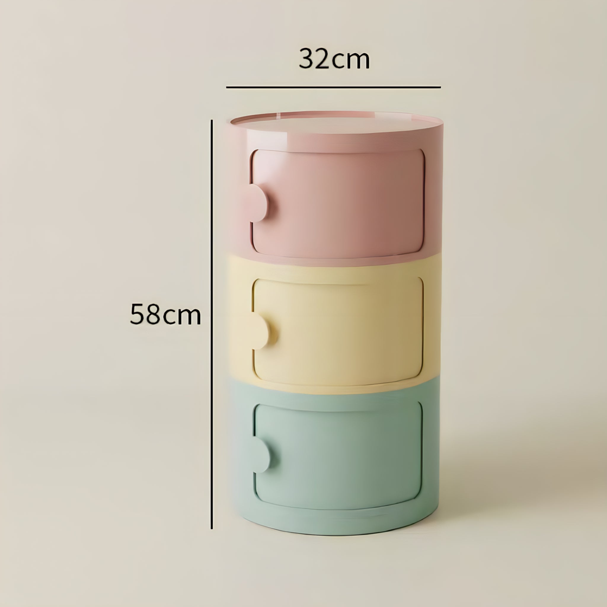 Macaron Color Round Module Cabinet