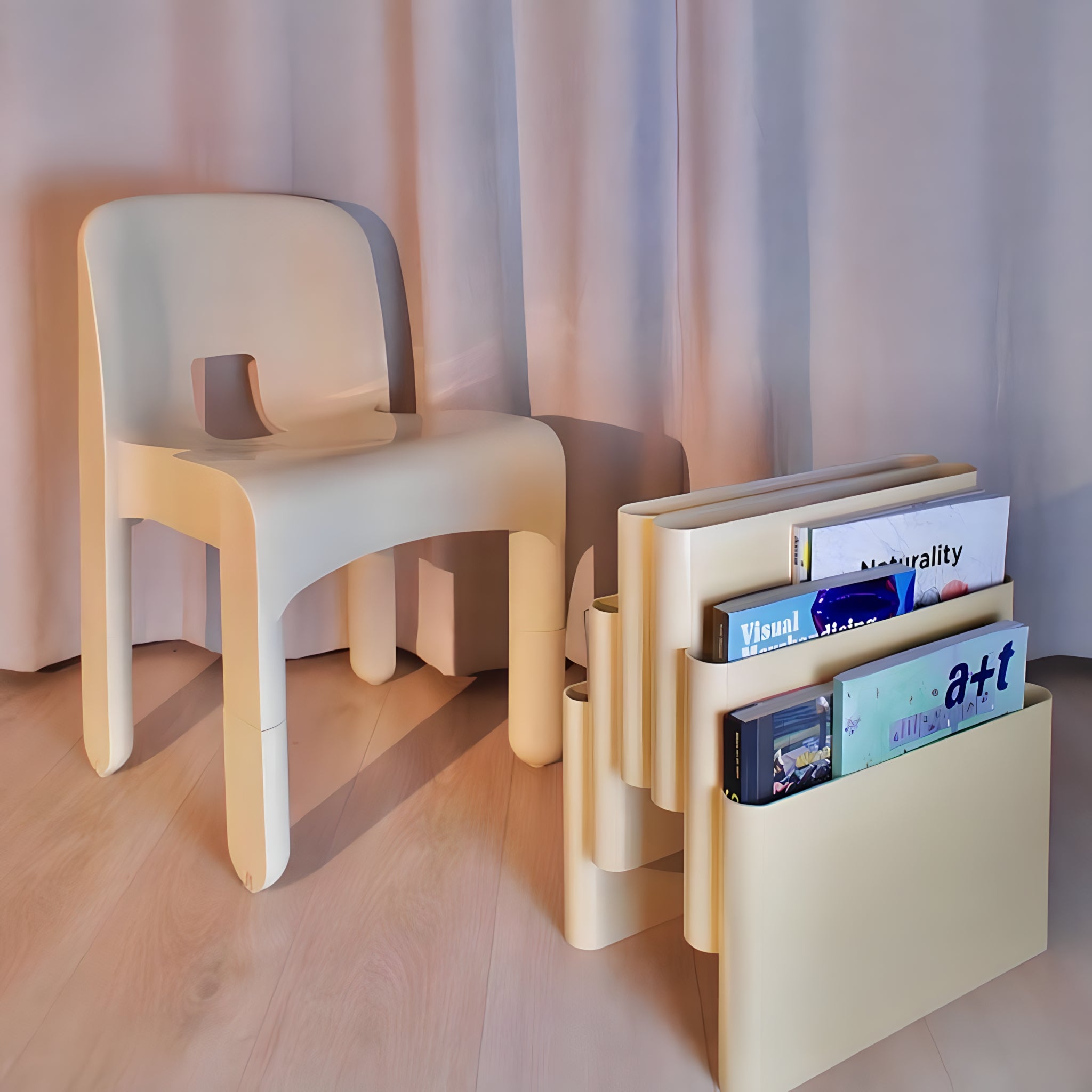 Modern Wave Magazine Rack