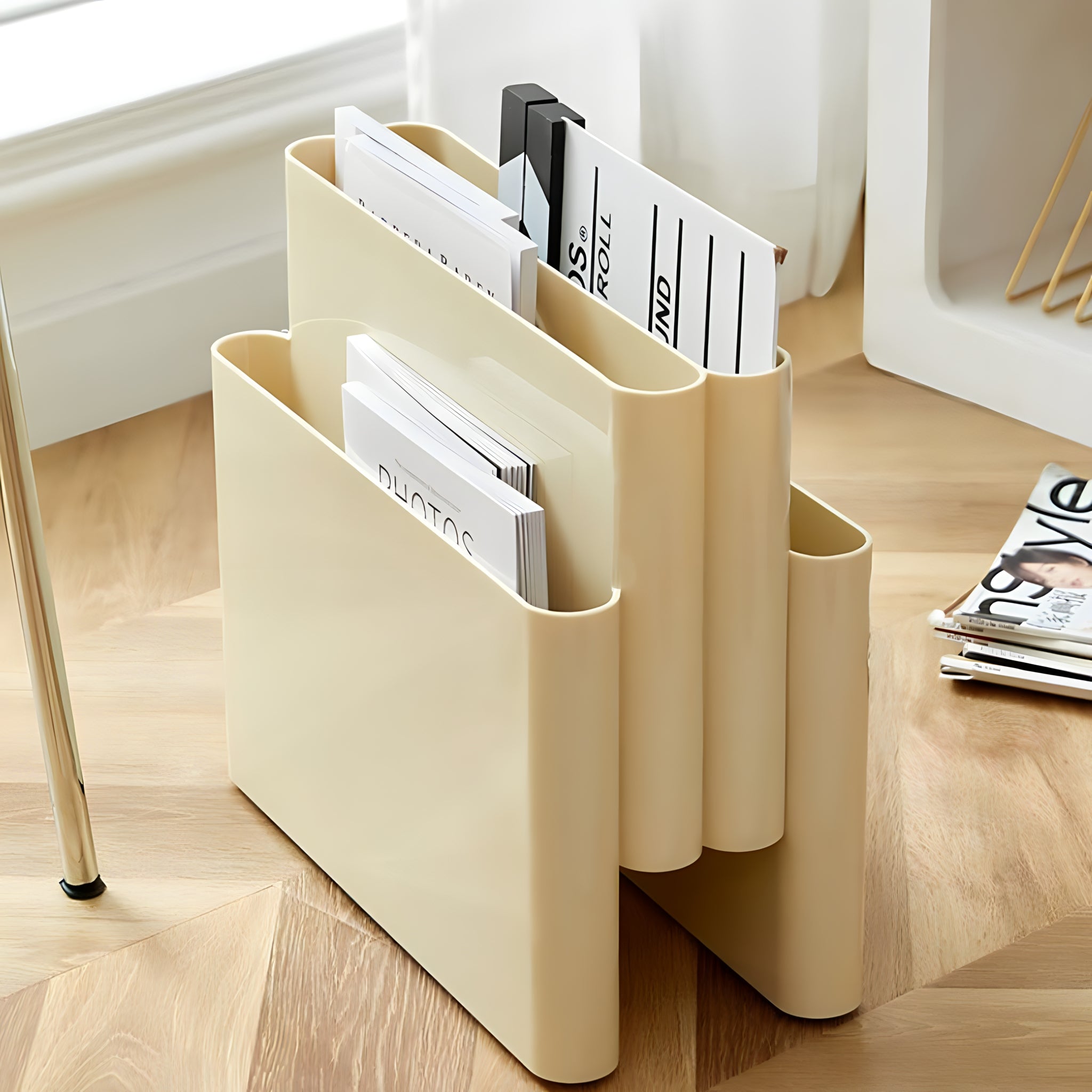 Modern Wave Magazine Rack