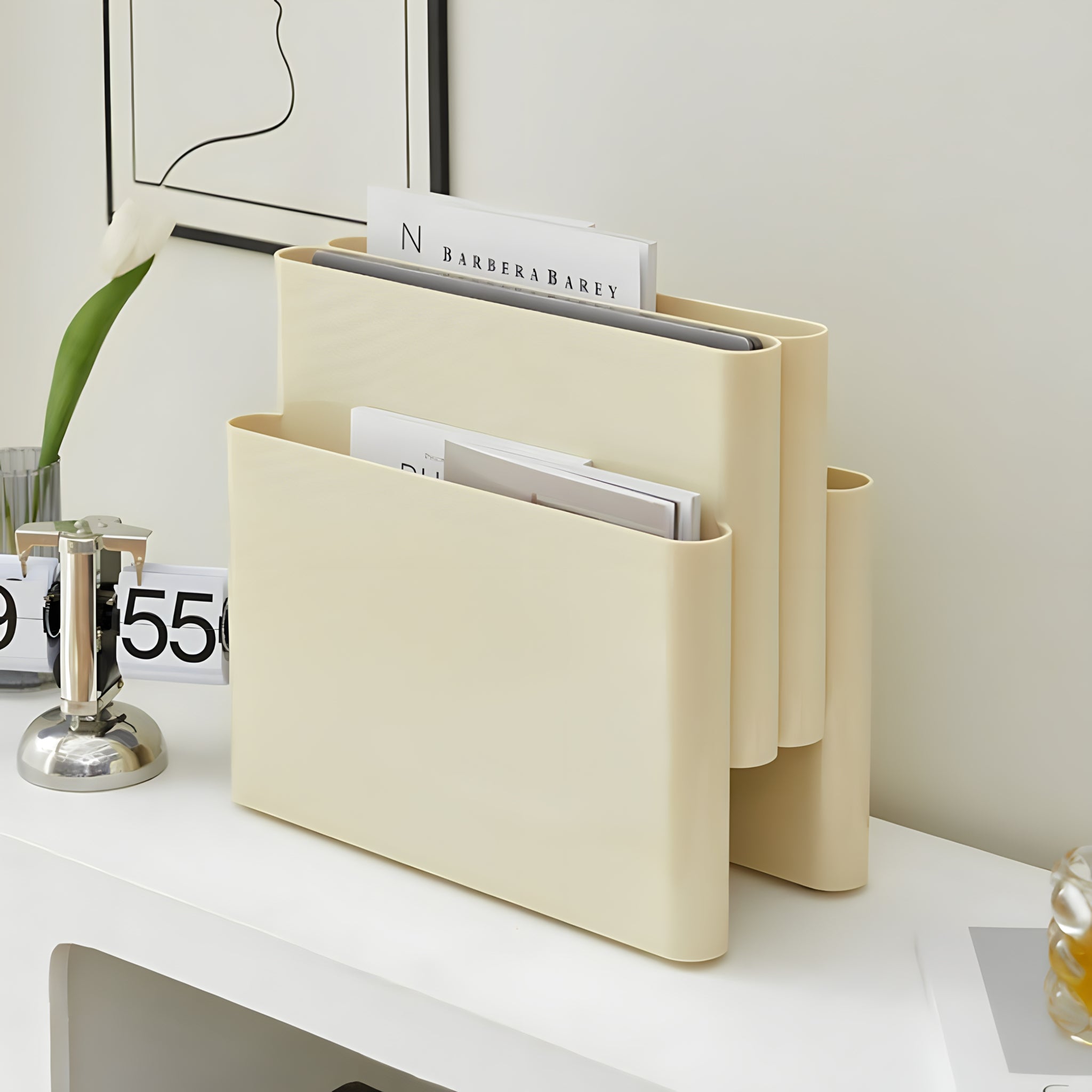 Modern Wave Magazine Rack