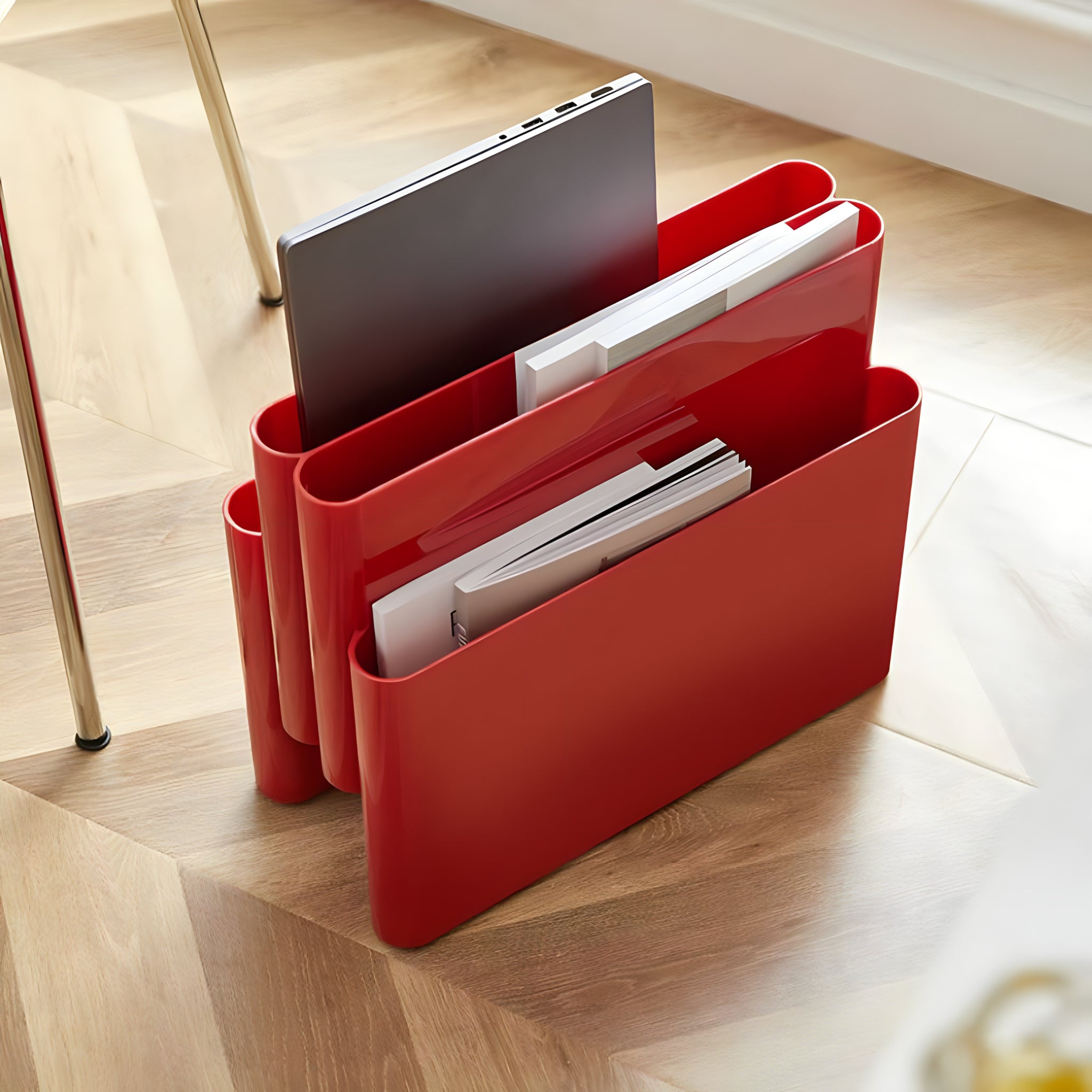 Modern Wave Magazine Rack