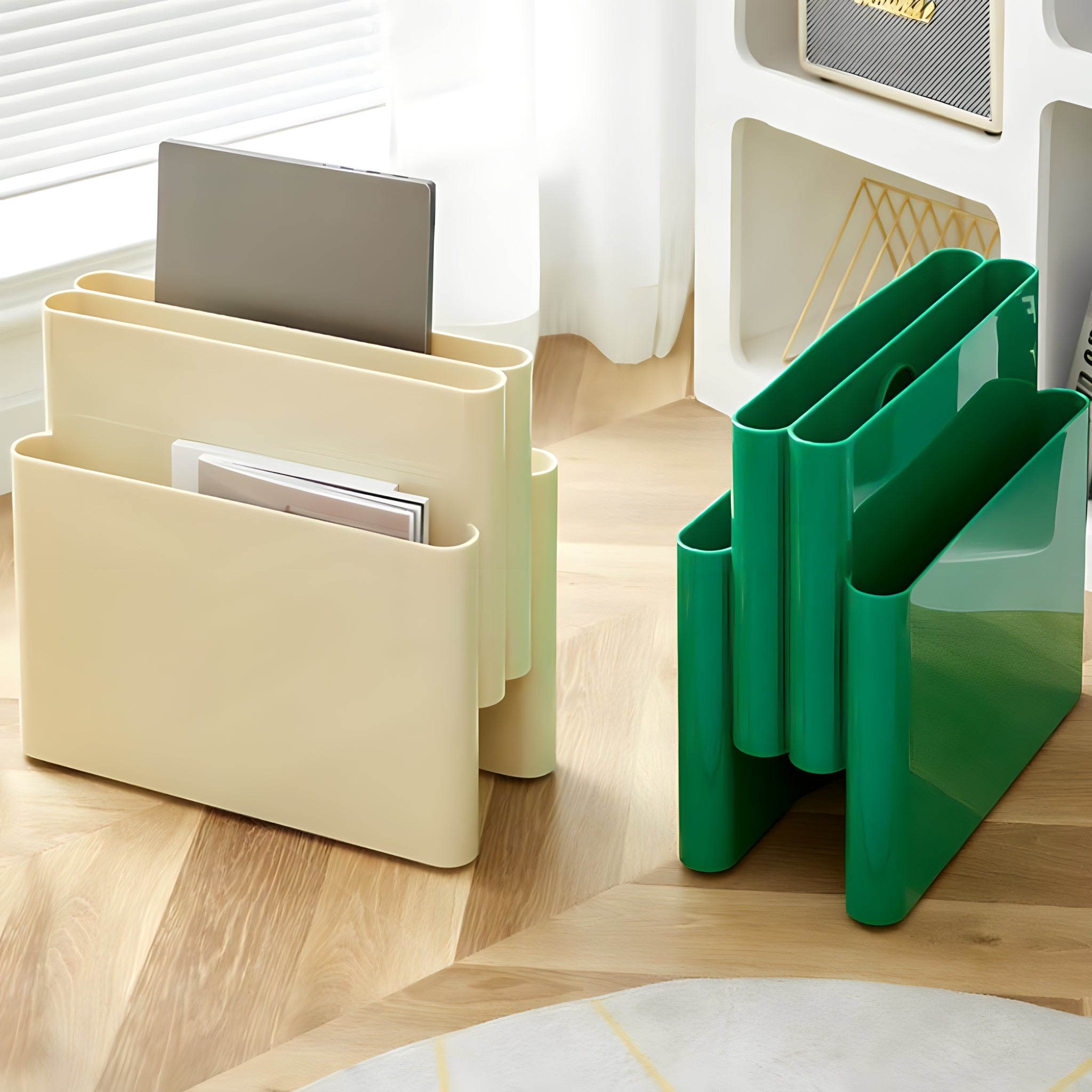 Modern Wave Magazine Rack