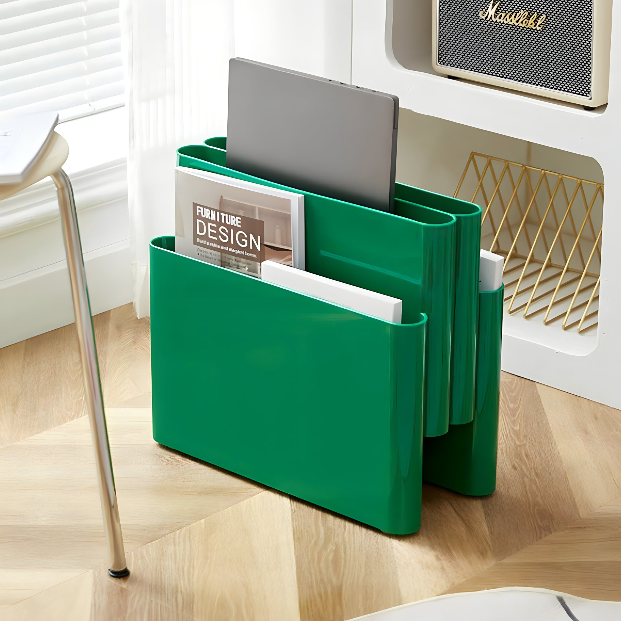 Modern Wave Magazine Rack