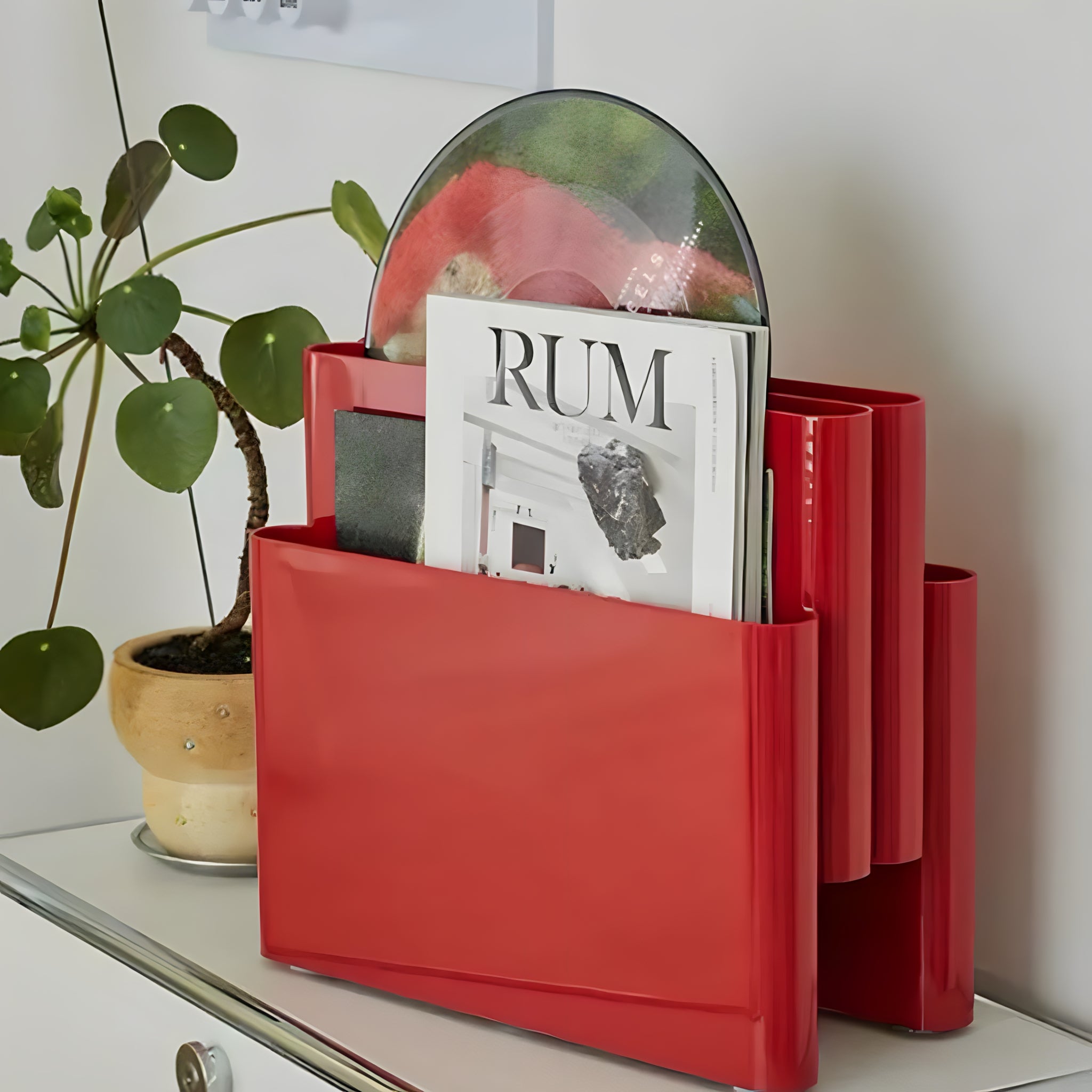 Modern Wave Magazine Rack