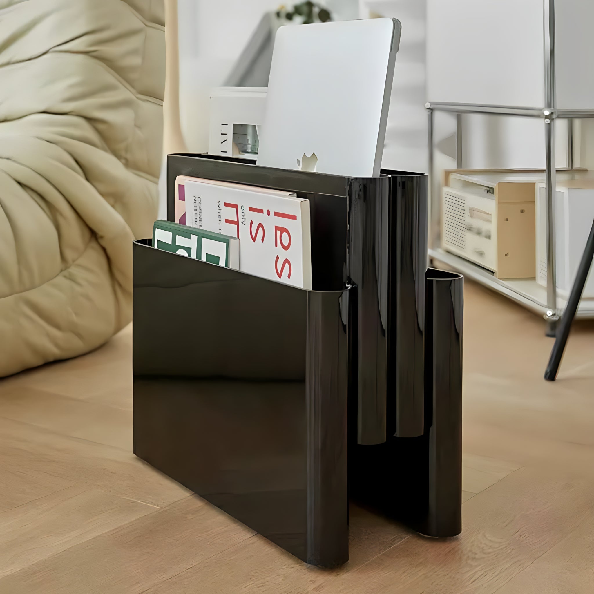 Modern Wave Magazine Rack