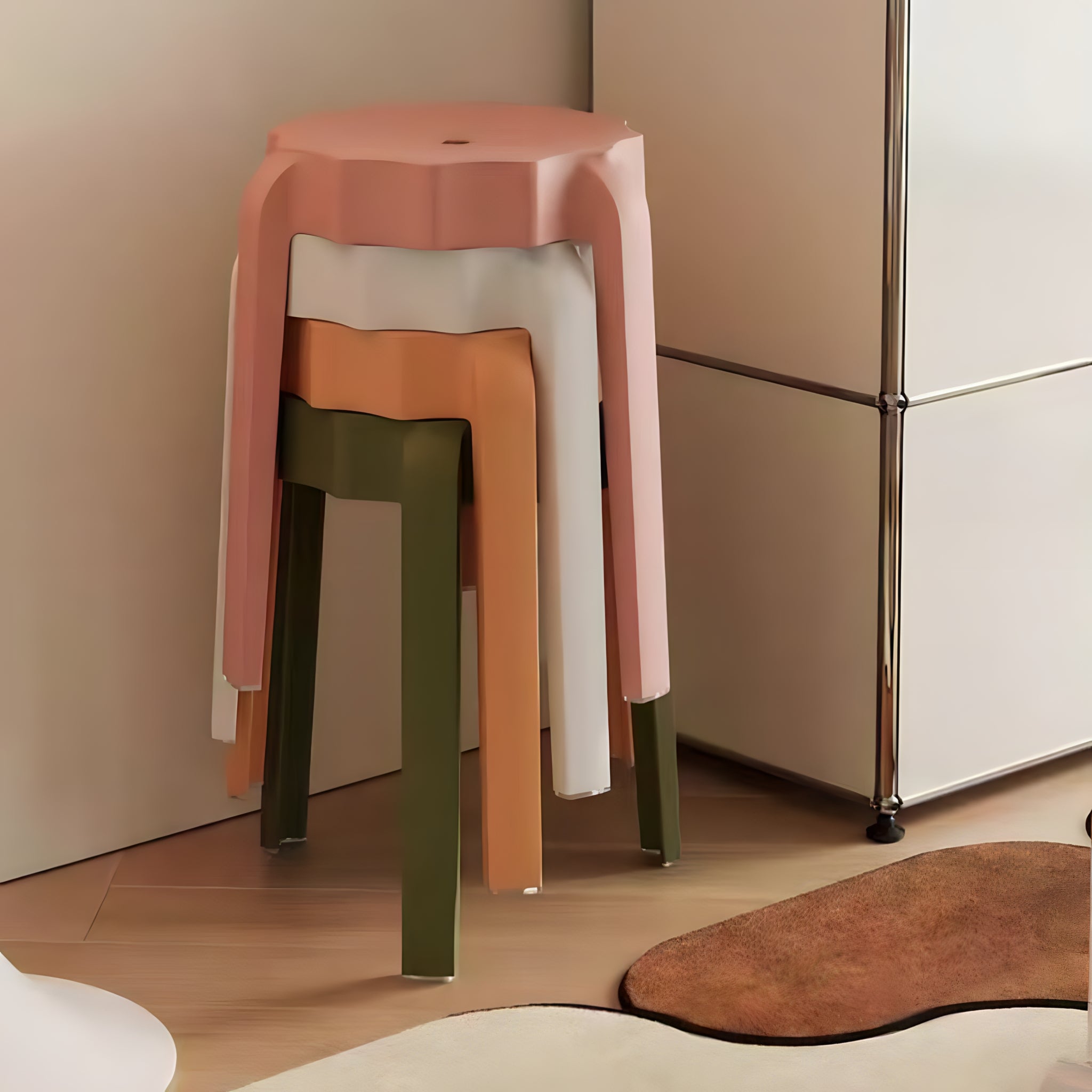 ウェーブエッジプラスチックスタッキングスツール