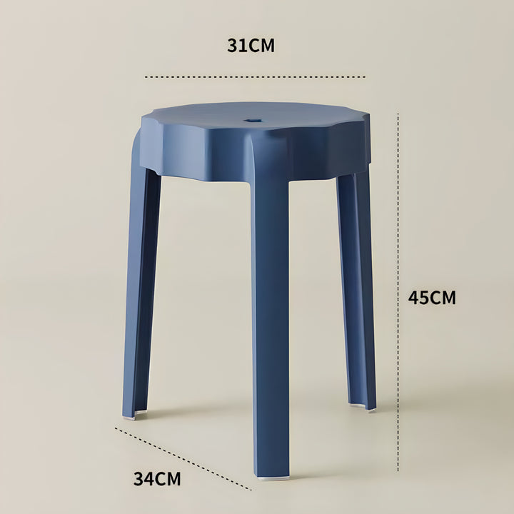 ウェーブエッジプラスチックスタッキングスツール