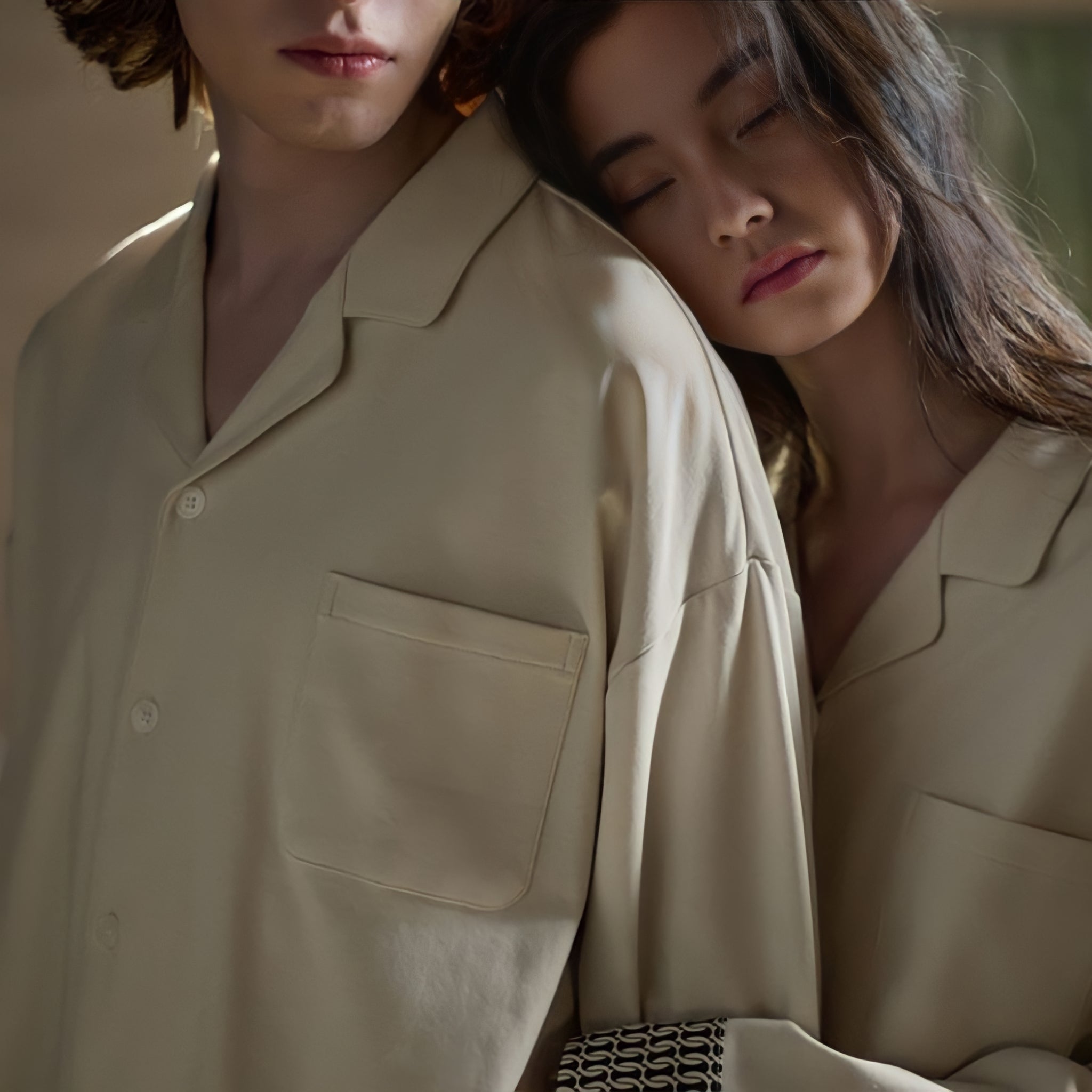 Modal cotton patterned sleeve pajamas
