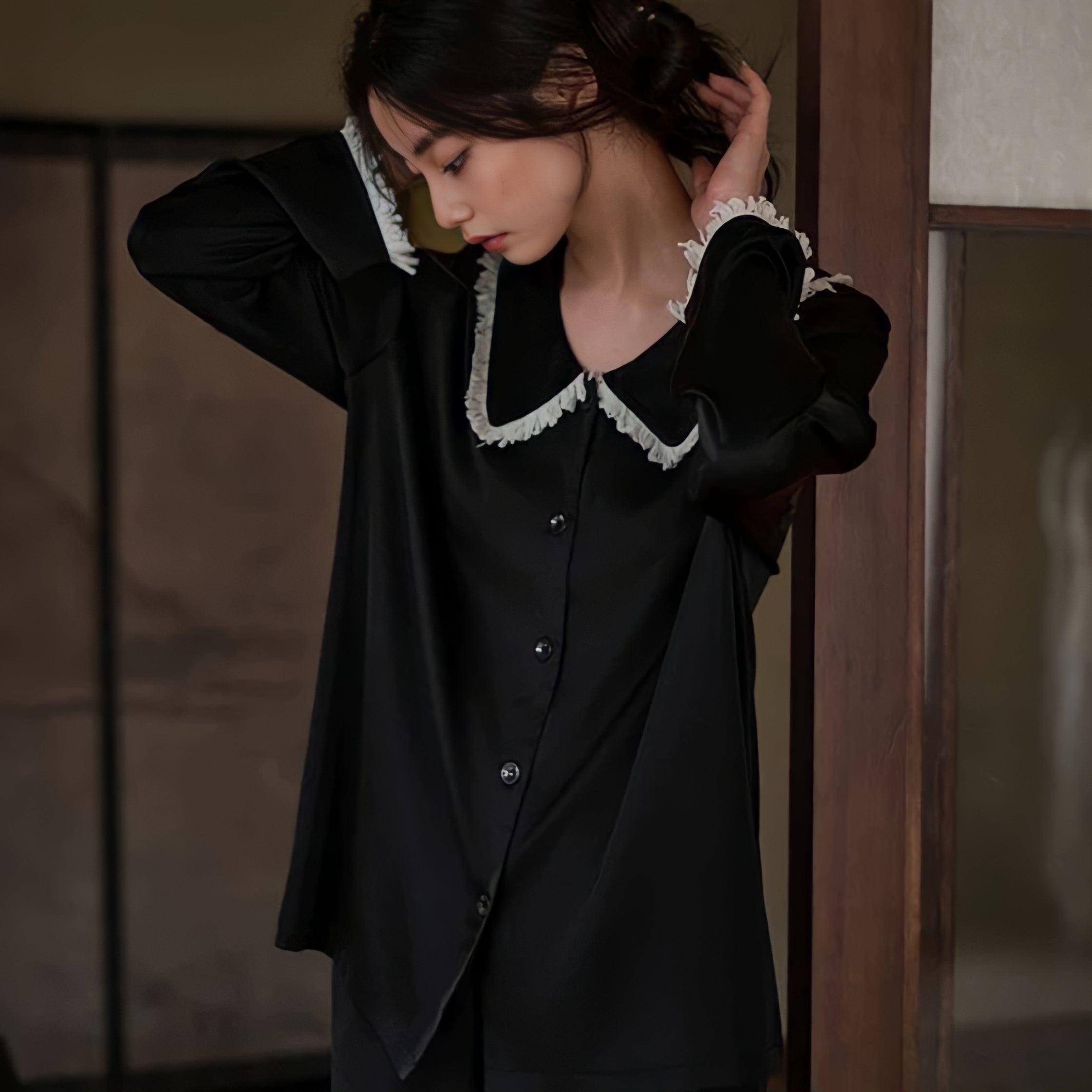 Big Collar Fringe Pajamas