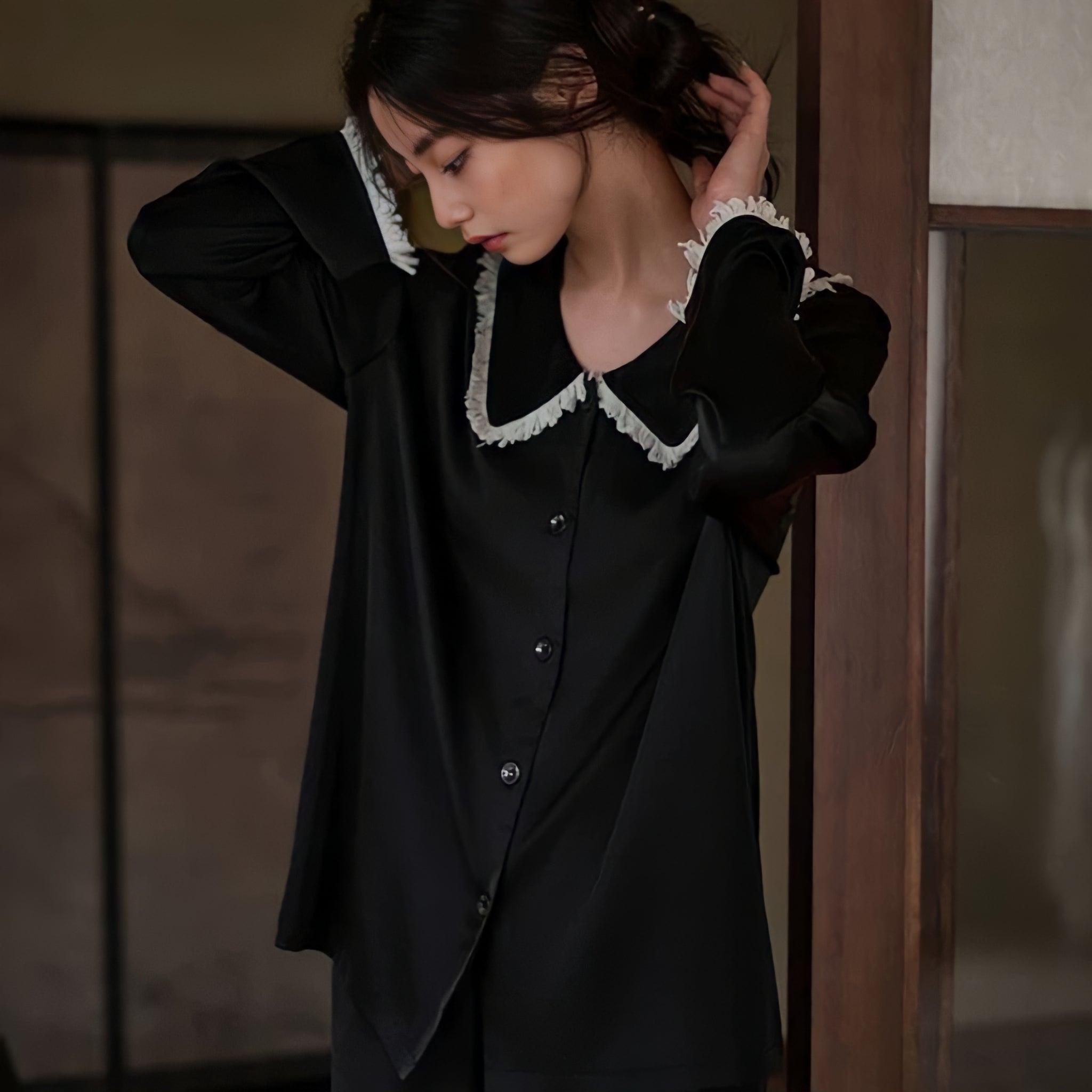 Big Collar Fringe Pajamas