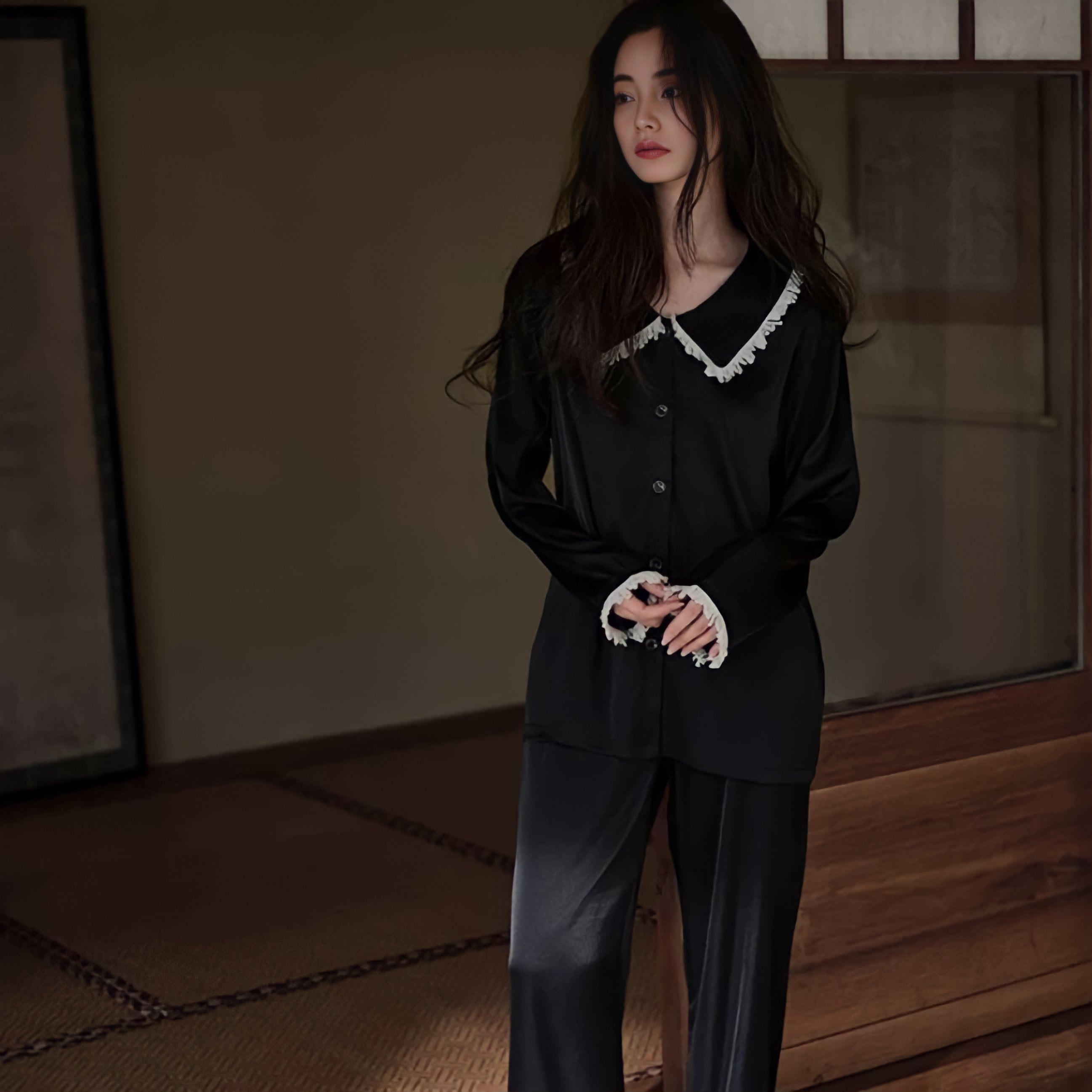 Big Collar Fringe Pajamas