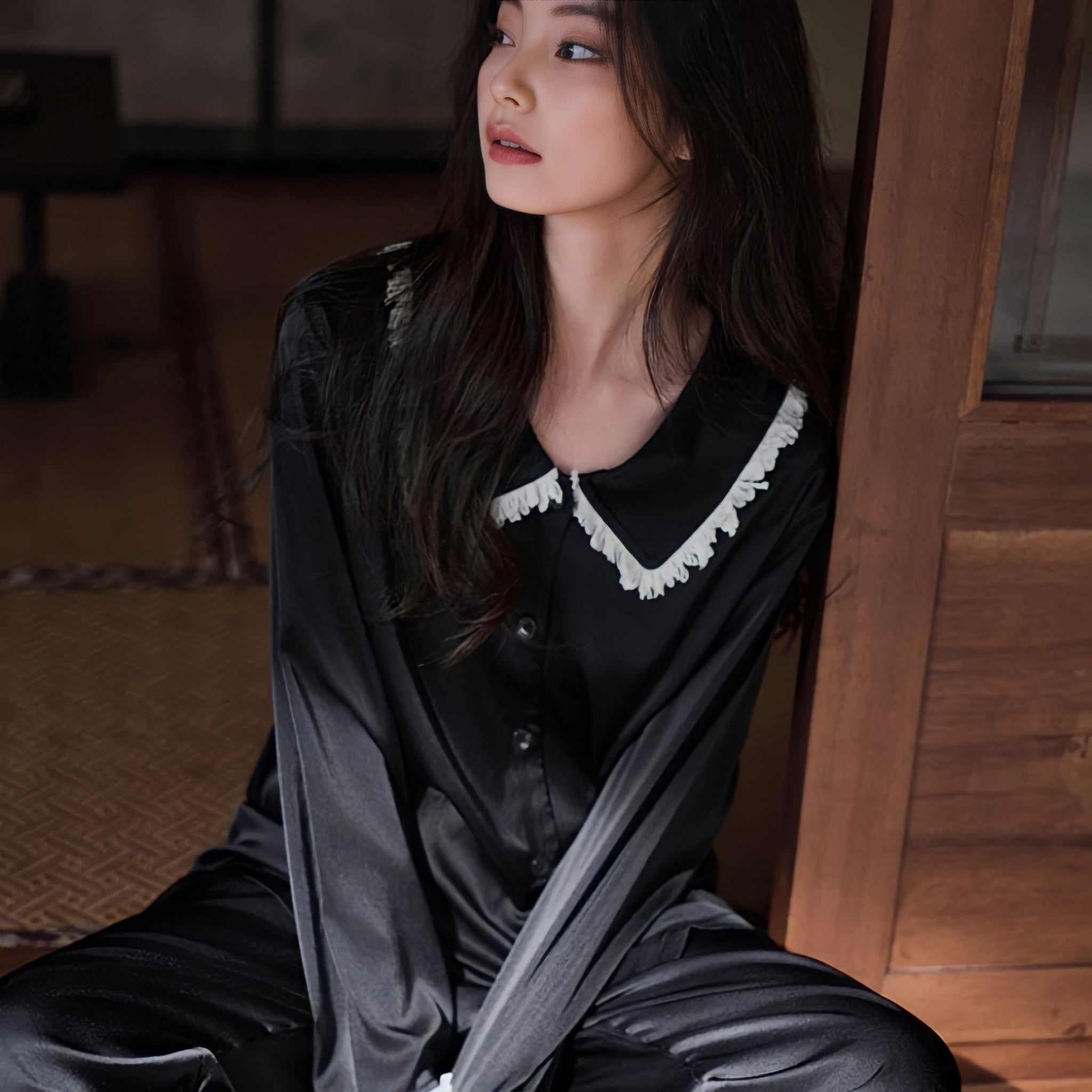 Big Collar Fringe Pajamas