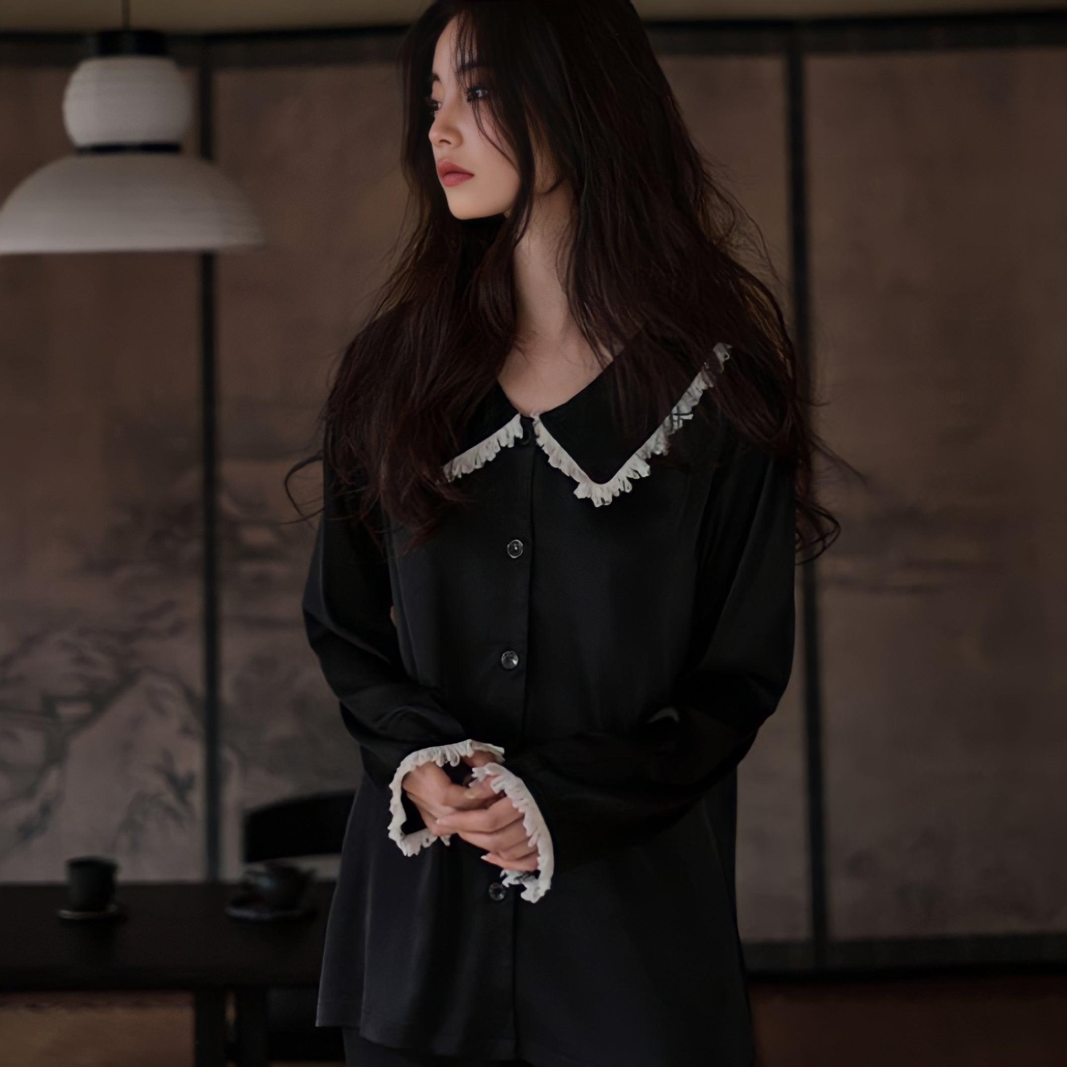 Big Collar Fringe Pajamas