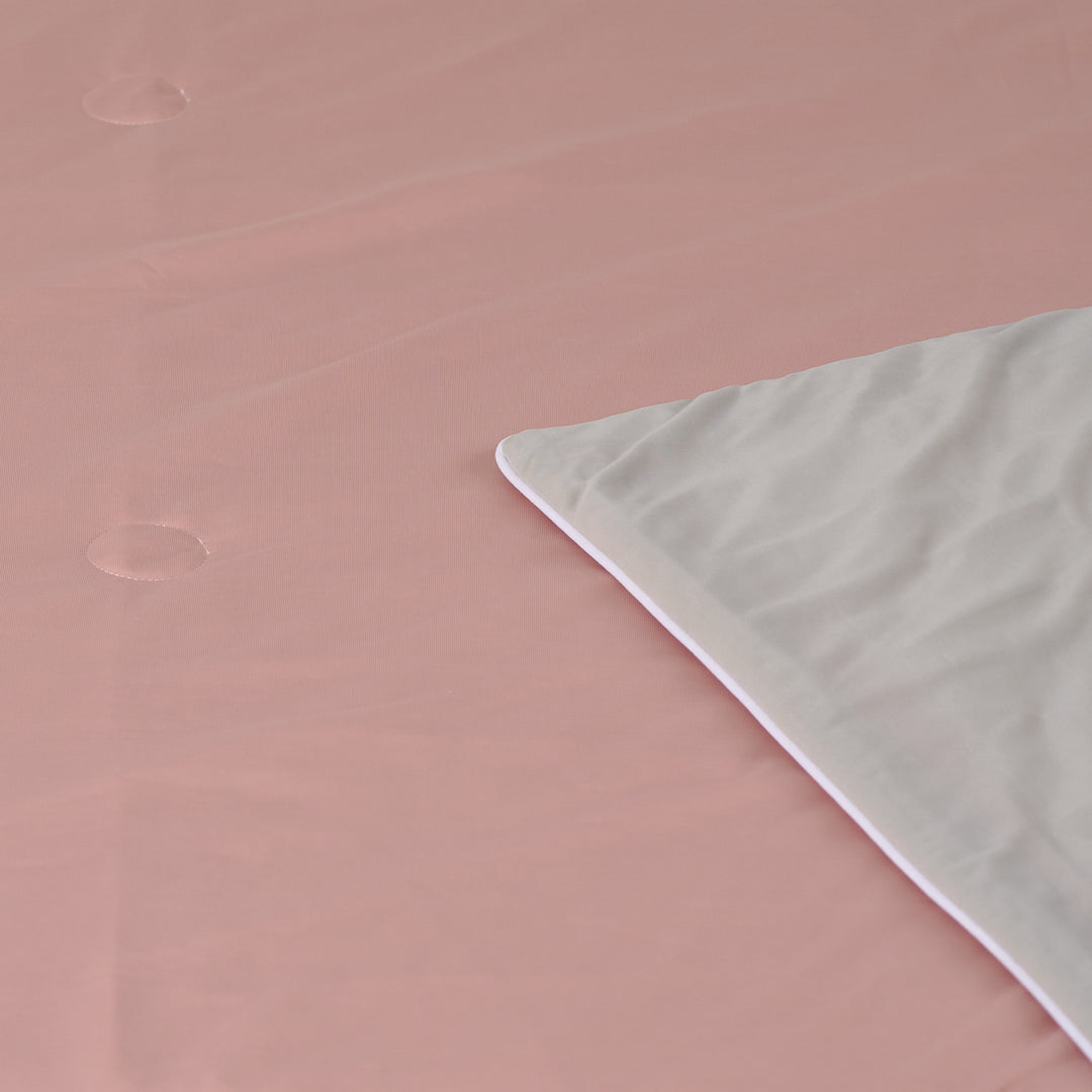 Colorful W-Color Antibacterial Cool Blanket, Pink And Gray