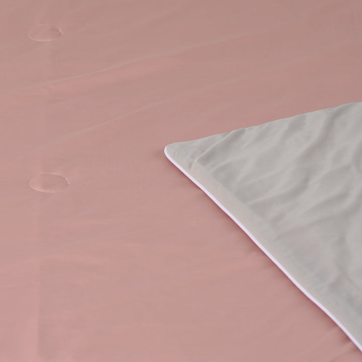 Colorful W-Color Antibacterial Cool Blanket, Pink And Gray