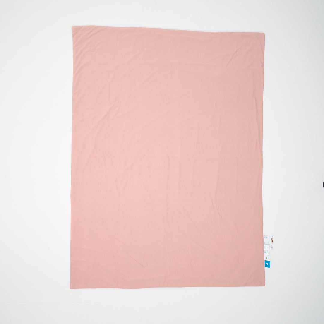 Colorful W-Color Antibacterial Cool Blanket, Pink And Gray