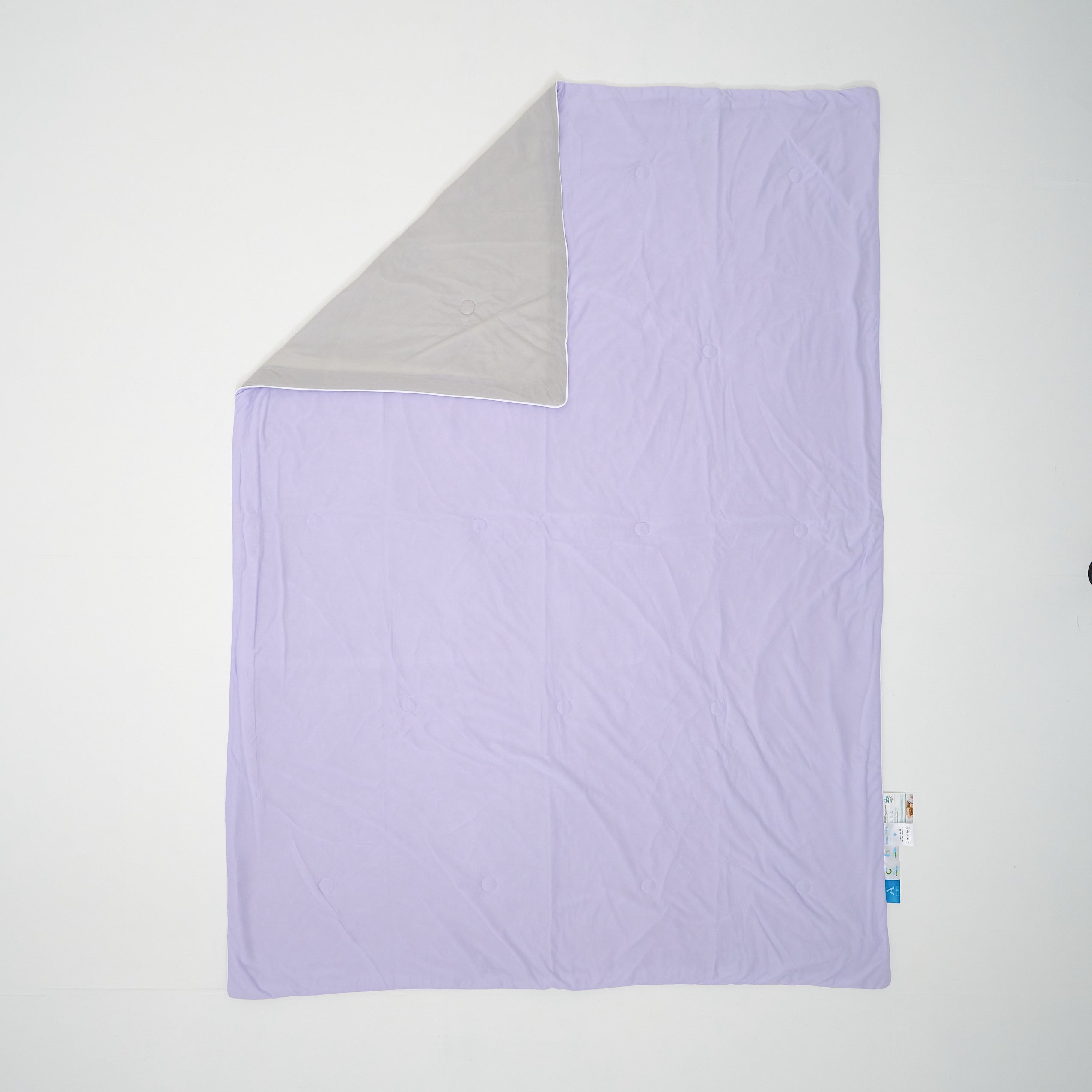 Colorful W-color antibacterial cooling blanket Purple gray