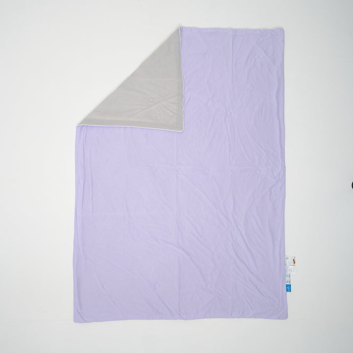 Colorful W-Color Antibacterial Cooling Blanket Purple Gray