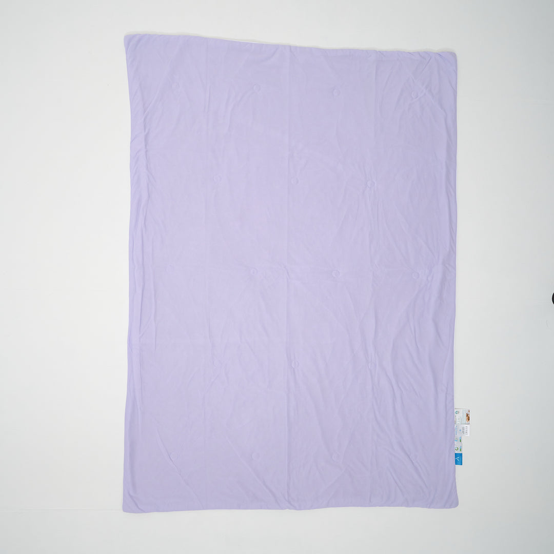 Colorful W-Color Antibacterial Cooling Blanket Purple Gray