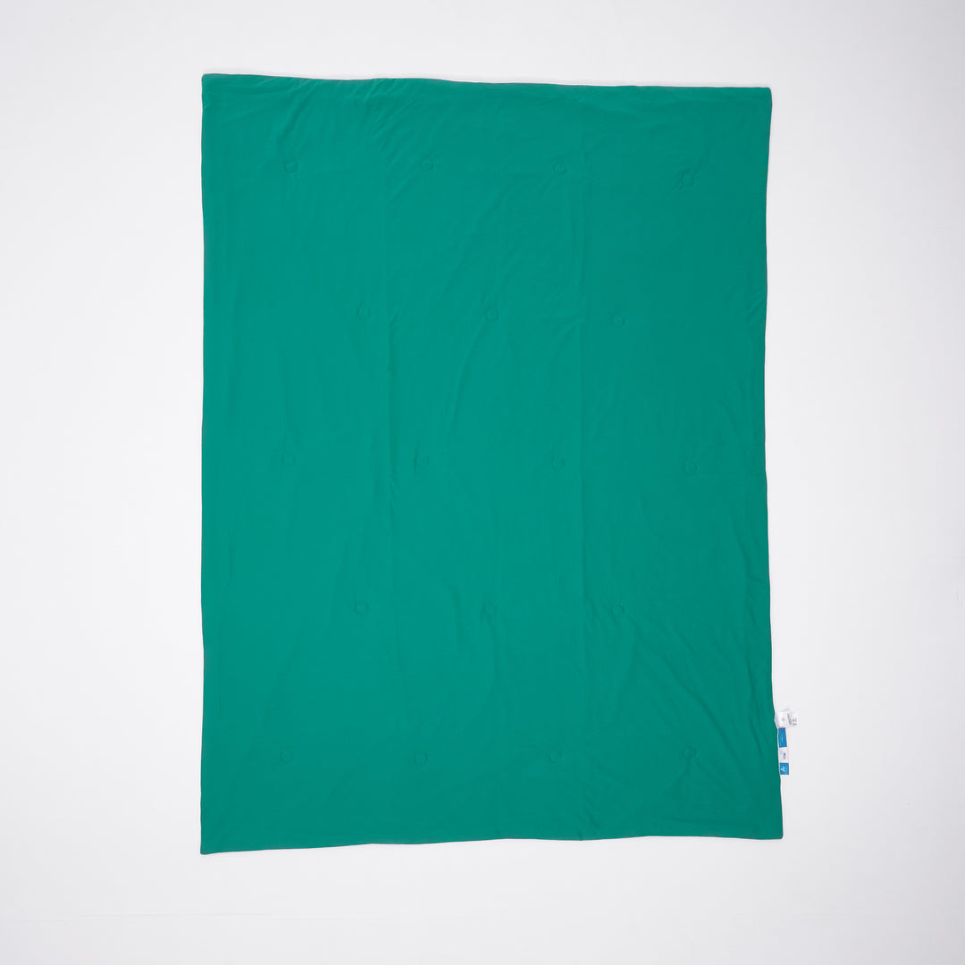 Colorful W-Color Antibacterial Cool Blanket, Dark Green And Gray