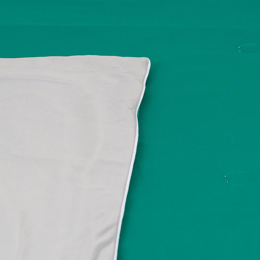 Colorful W-Color Antibacterial Cool Blanket, Dark Green And Gray