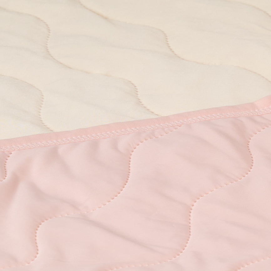 Double Color Cool Quilt Custard Pink