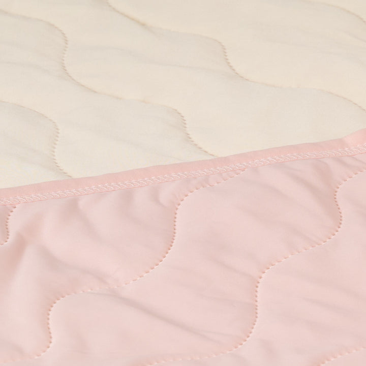 Double Color Cool Quilt Custard Pink