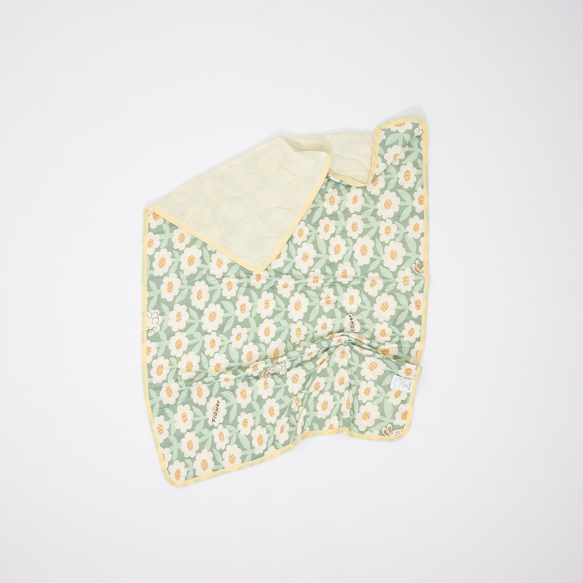 Double Color Cool Quilt Green Flower