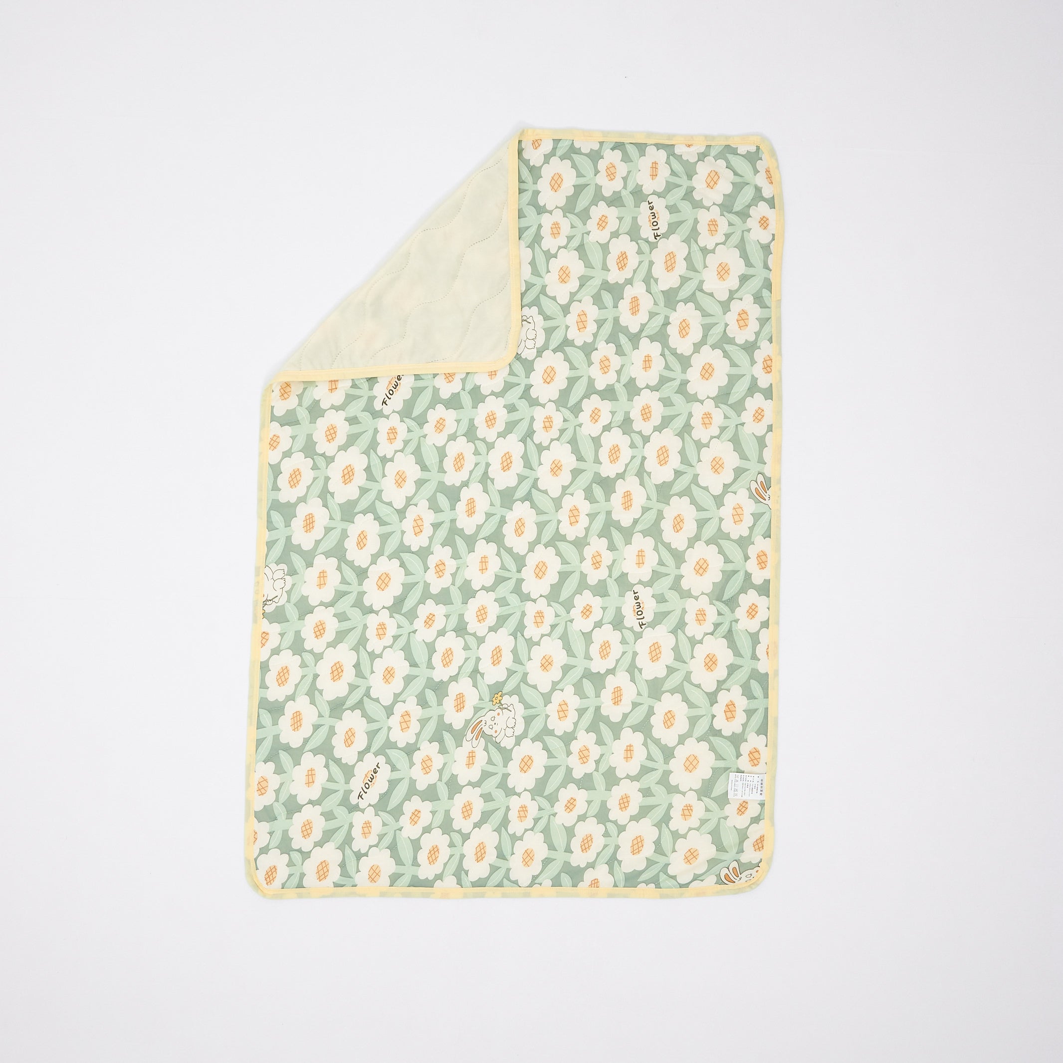 Double Color Cool Quilt Green Flower