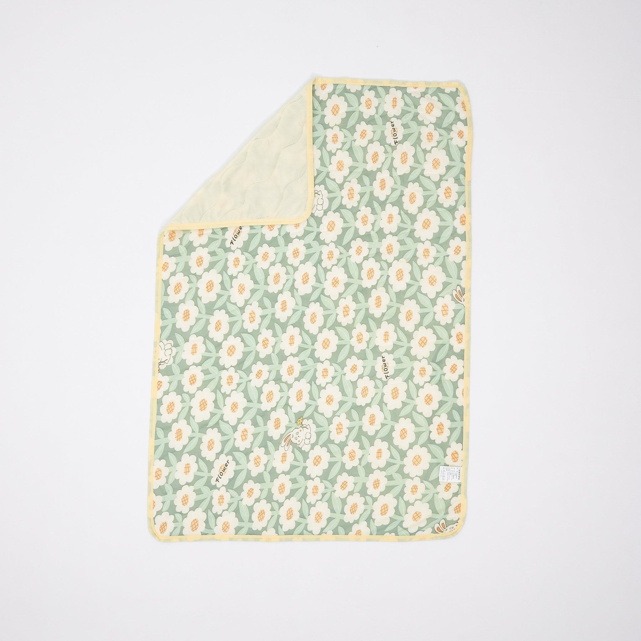 Double Color Cool Quilt Green Flower