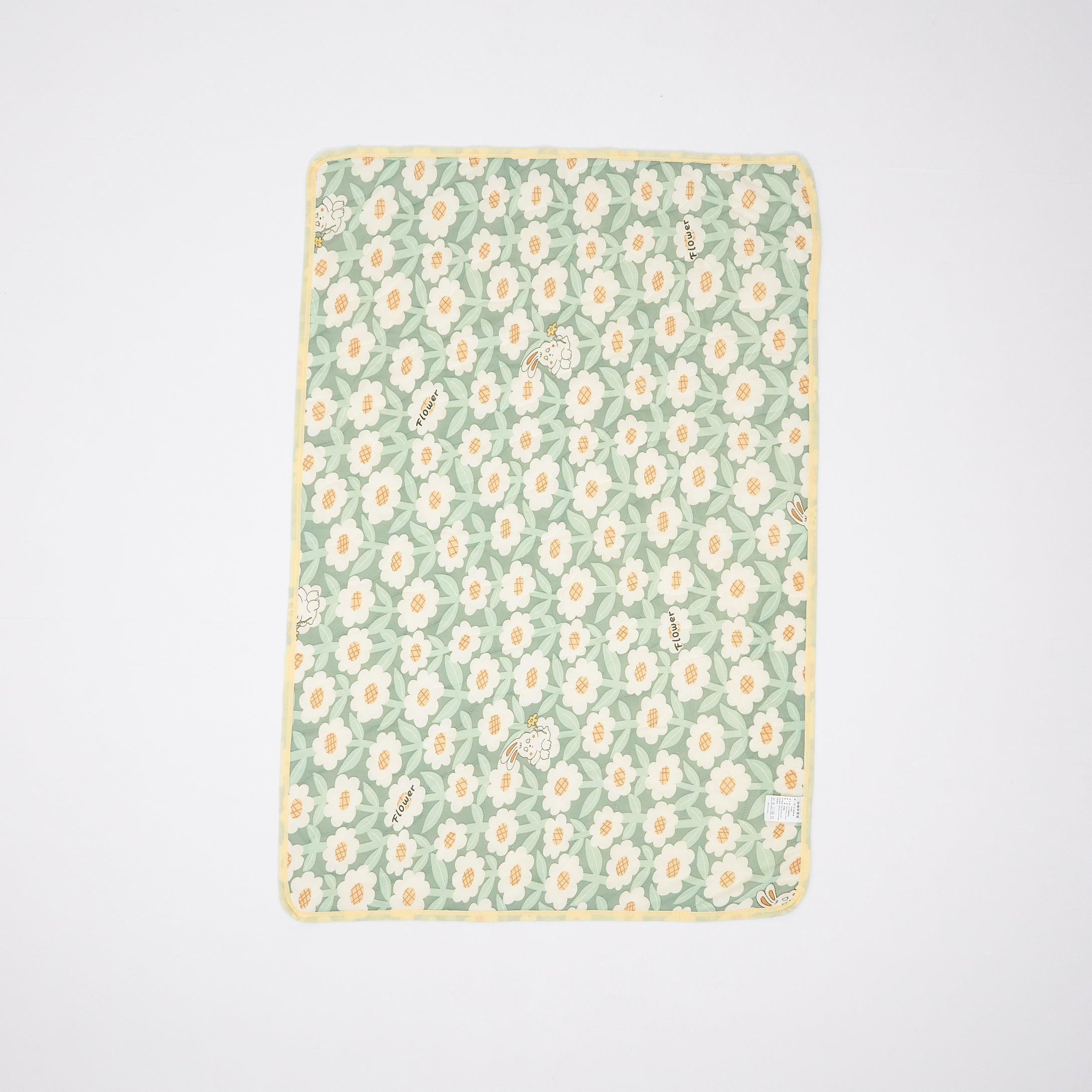 Double Color Cool Quilt Green Flower