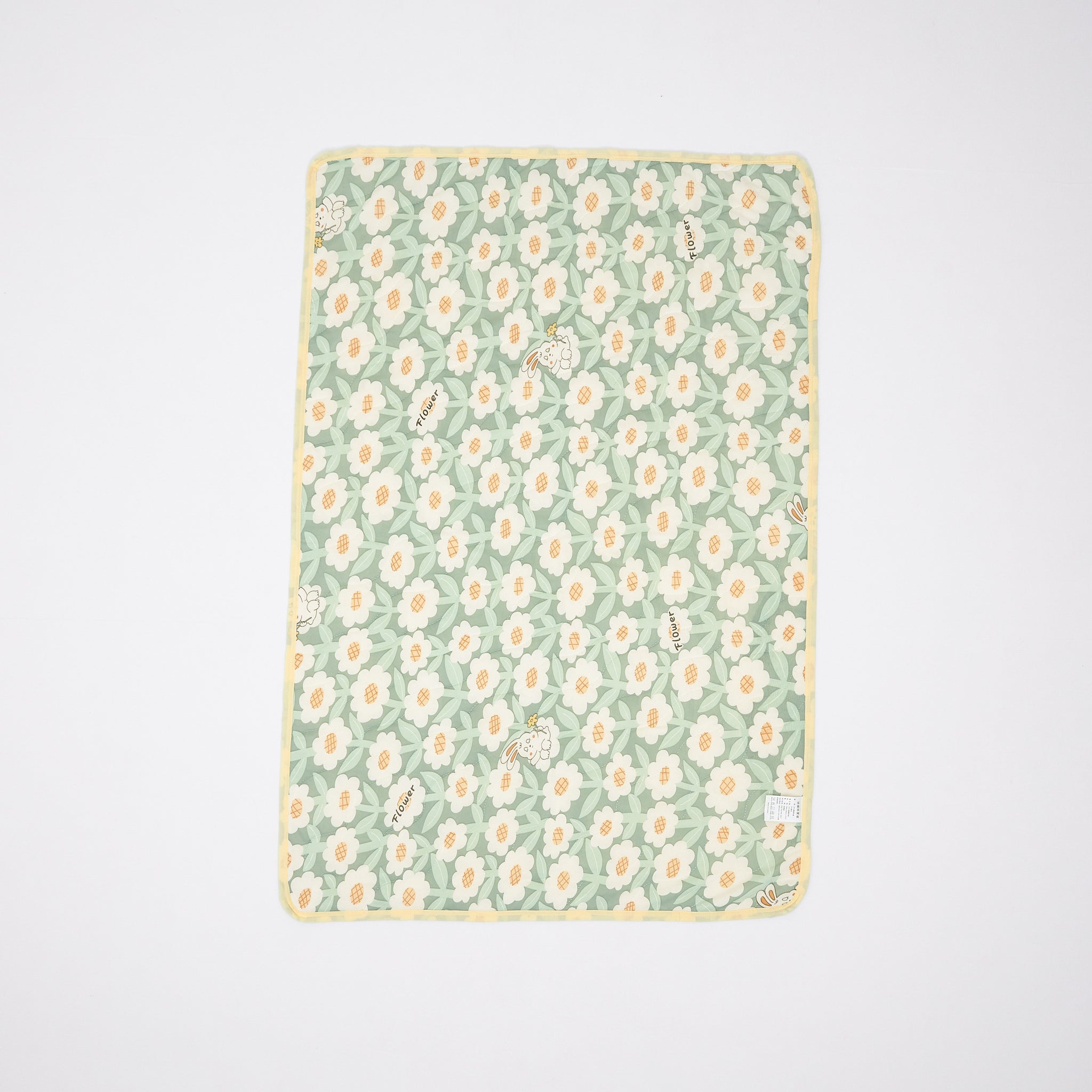 Double Color Cool Quilt Green Flower