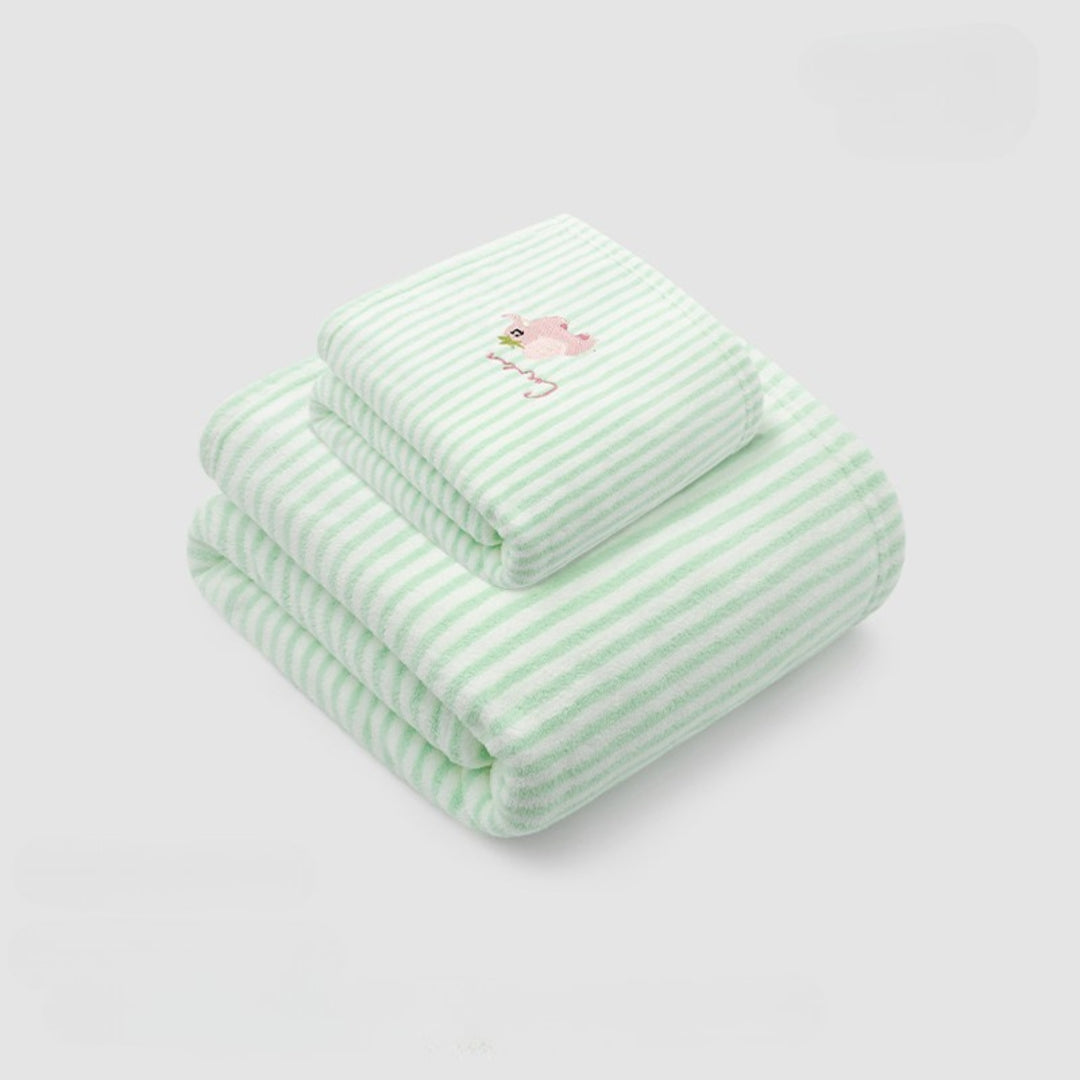Striped antibacterial towel
