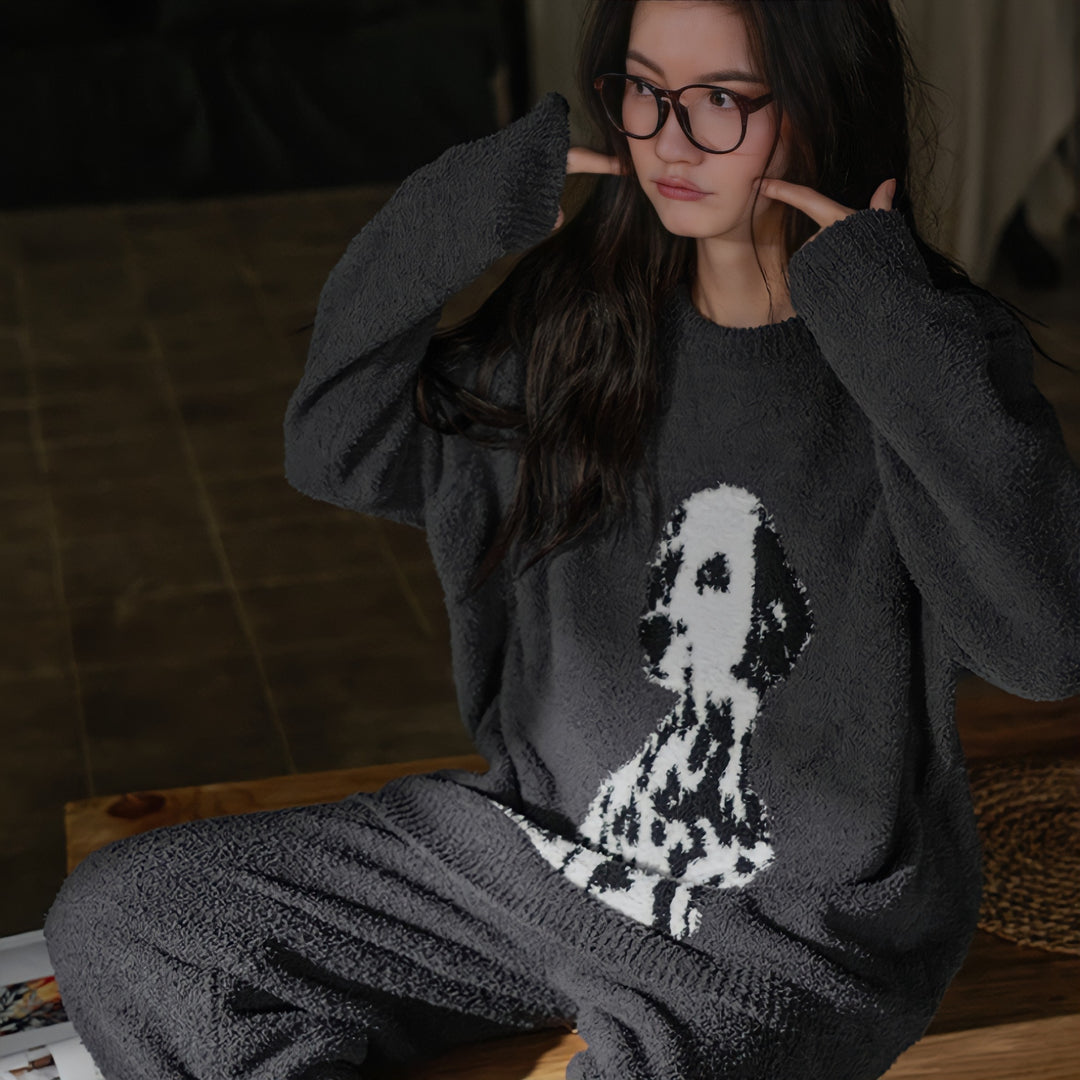 Big Dalmatian Fluffy Loungewear 