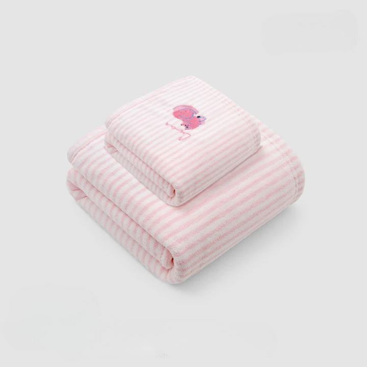 Striped antibacterial towel