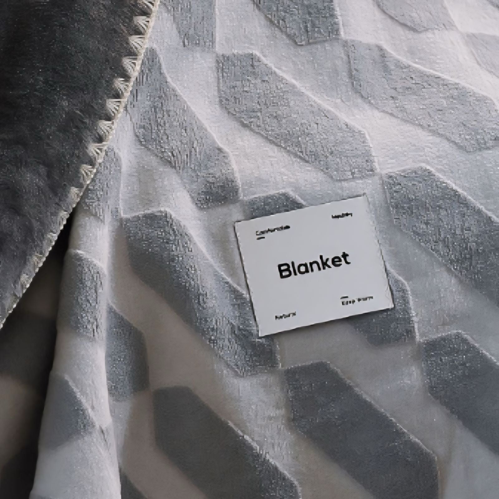 立体柄カラフルフリースブランケット 