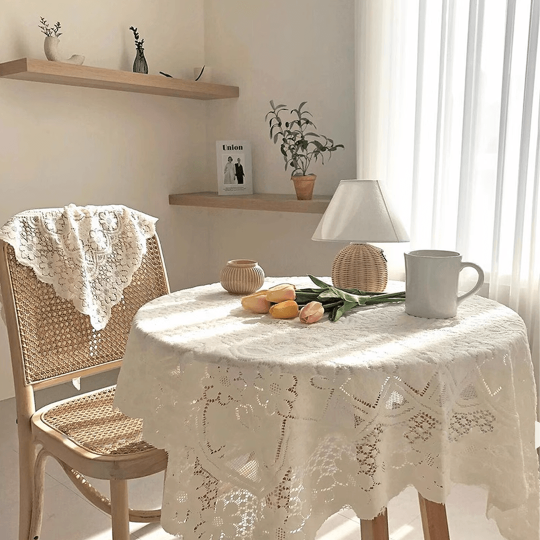 レトロレーステーブルクロス / Retro Lace Tablecloth - kocol