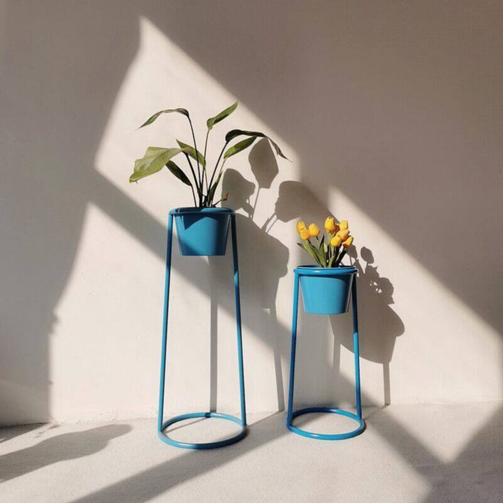 Slim High-Type Plant Stand Prussian Blue