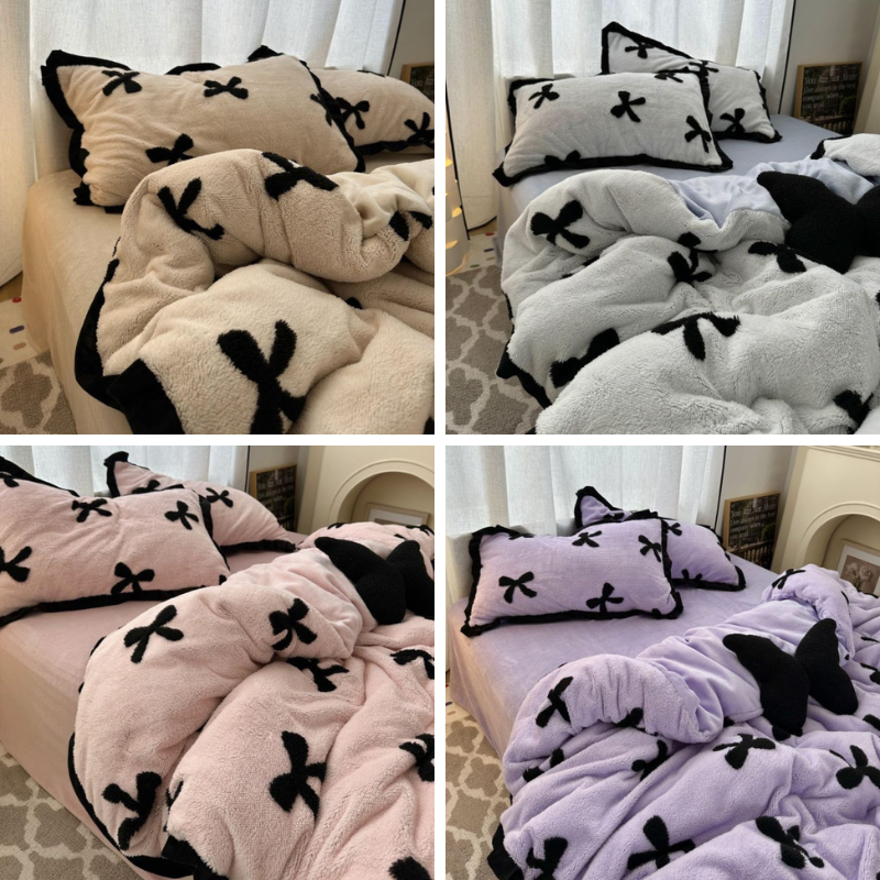 フリース ラブリー リボン 寝具セット kocol